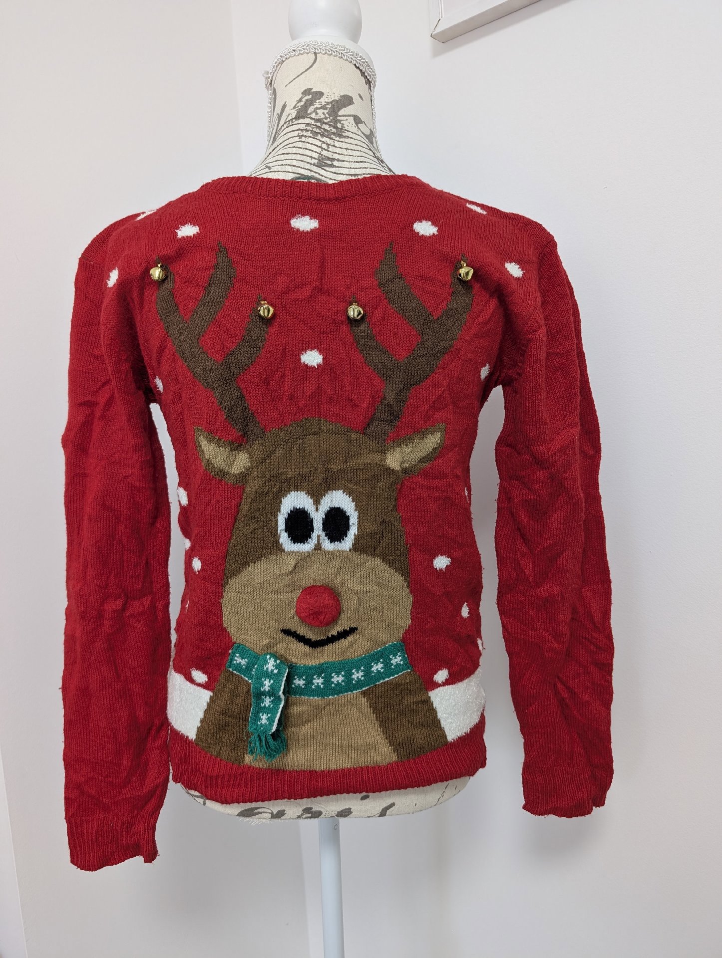 Primark Christmas Wishes Red Reindeer Christmas Jumper – 13-14 Years, Primark, 13-14 years, Good condition — preloved on SilentSale®