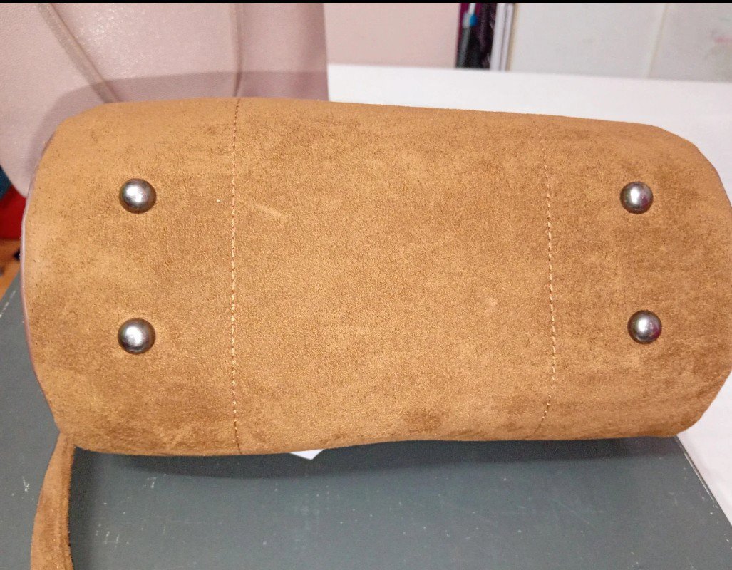 Coveri Collection Brown Suede Barrel Bag, Coveri Collection, Small, Like New condition — preloved on SilentSale®