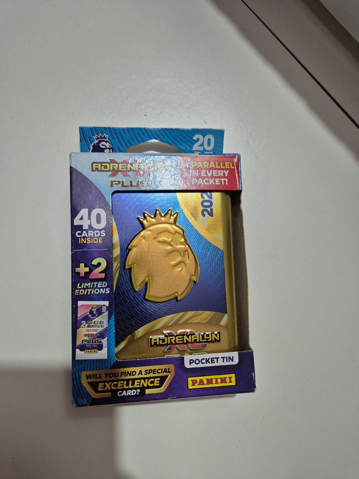 Panini Adrenalyn Plus Premier League 2025 Trading Cards Pocket Tin, Panini, Collector's Edition, New condition — preloved on SilentSale®