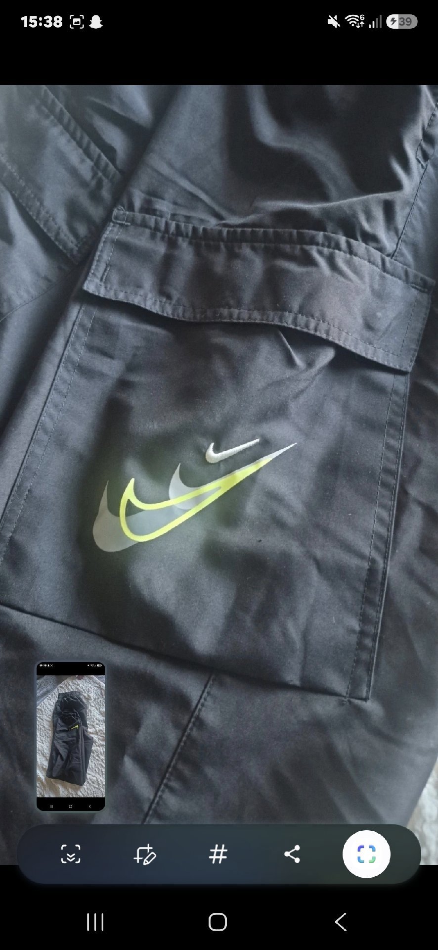 Boys Nike Black Sports Joggers with Neon Green Logo, Nike, XS, Excellent condition — preloved on SilentSale®