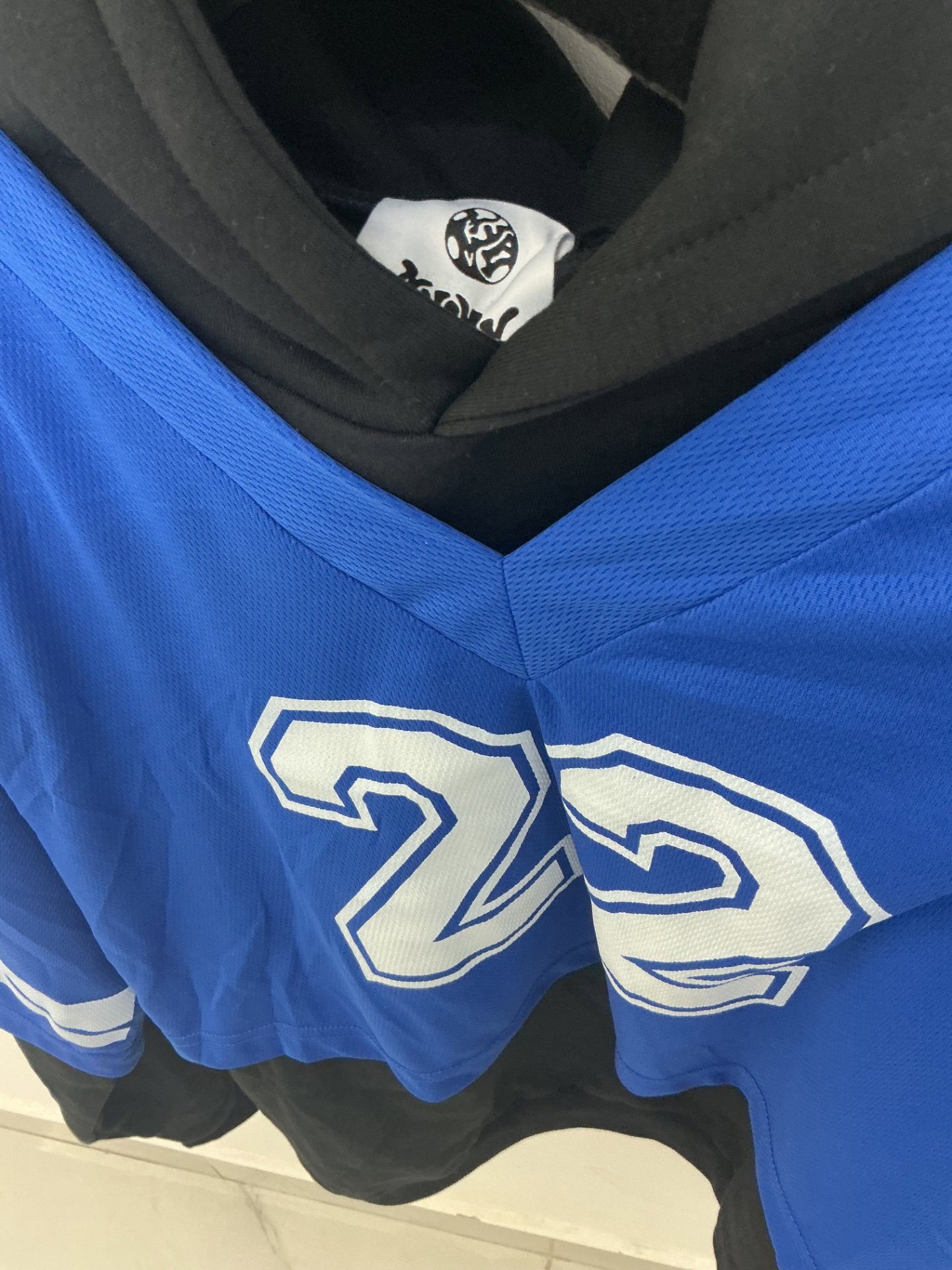 Mayamy Blue And Black Hoodie With Number 22 Print – XL, Mayamy, XL, New condition — preloved on SilentSale®