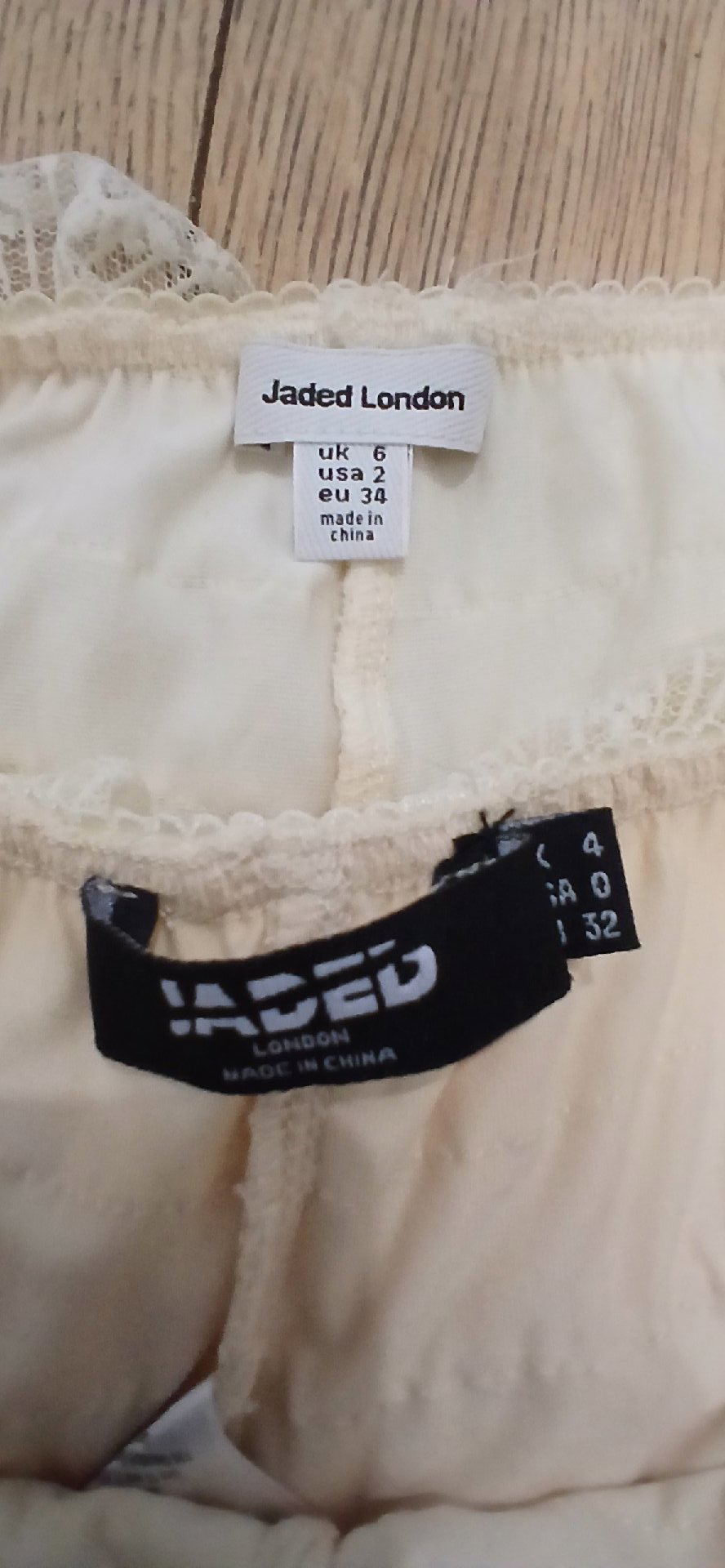 Jaded London Cream Lace Ruffle Shorts – UK 6, Jaded London, 6, Excellent condition — preloved on SilentSale®