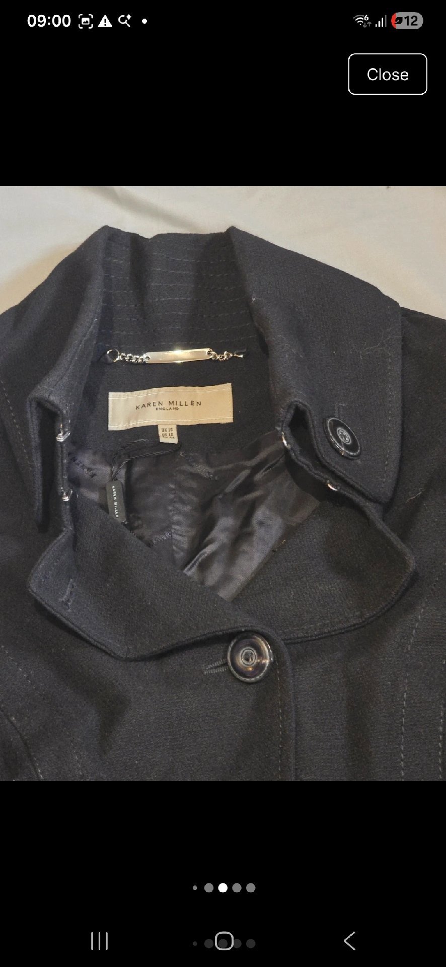 Karen Millen Black Wool Blend Belted Coat – UK 12, Karen Millen, 12, New condition — preloved on SilentSale®