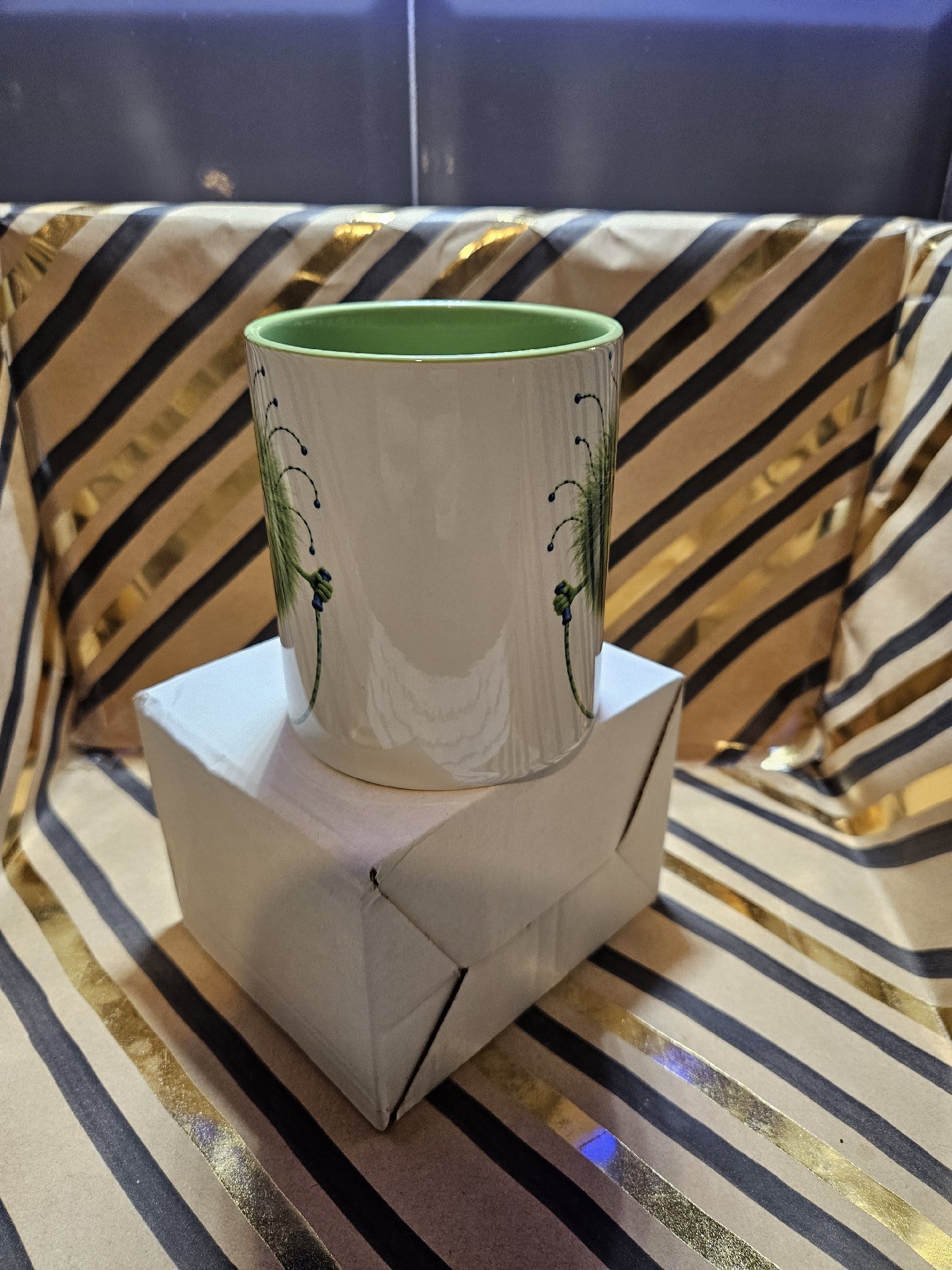 Green Furry Monster Print Ceramic Mug, Unbranded, One Size, New condition — preloved on SilentSale®