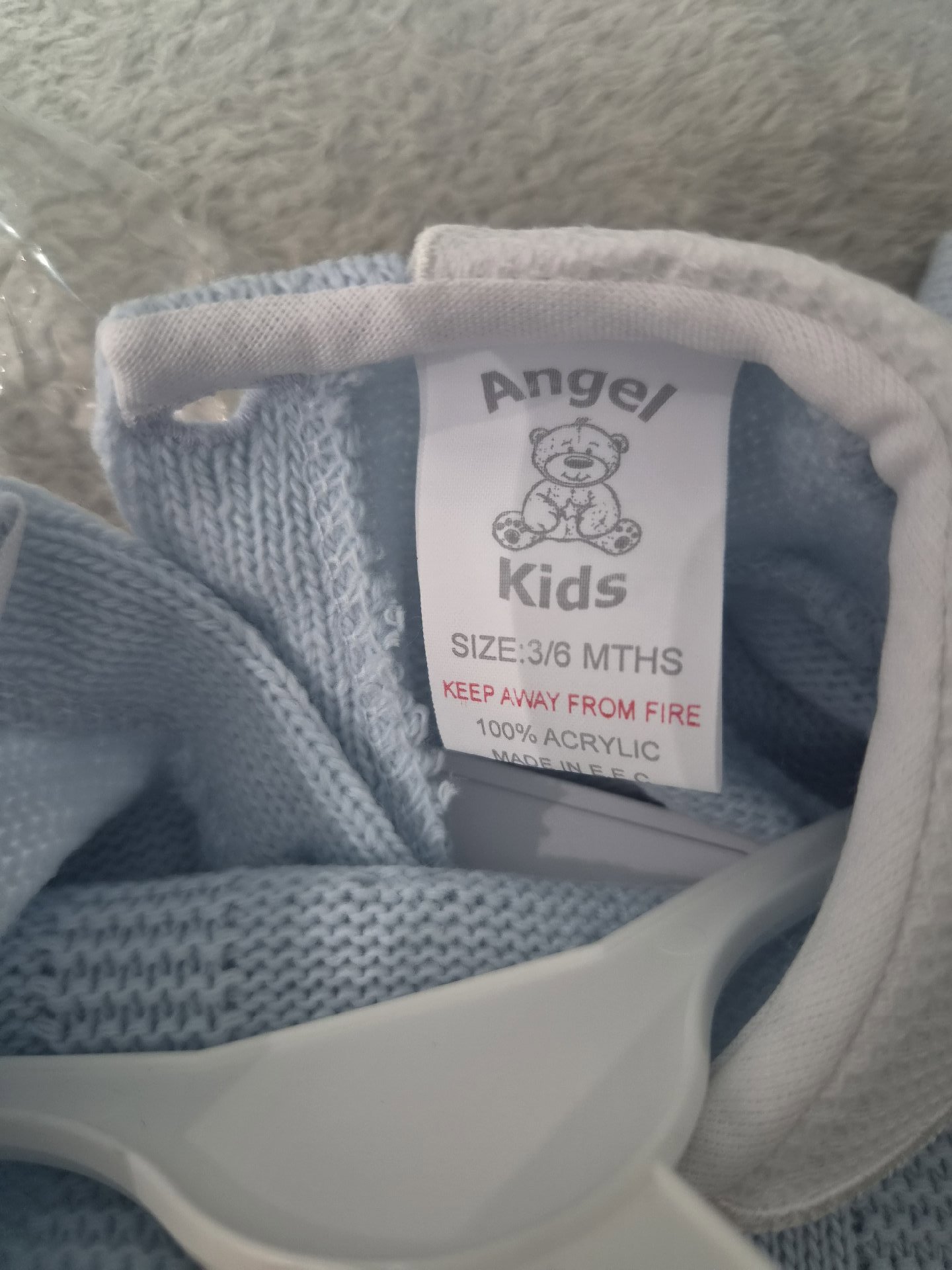 Angel Kids Blue Knitted Baby Sleepsuit 3-6 Months, yu & me, 3-6M, New condition — preloved on SilentSale®