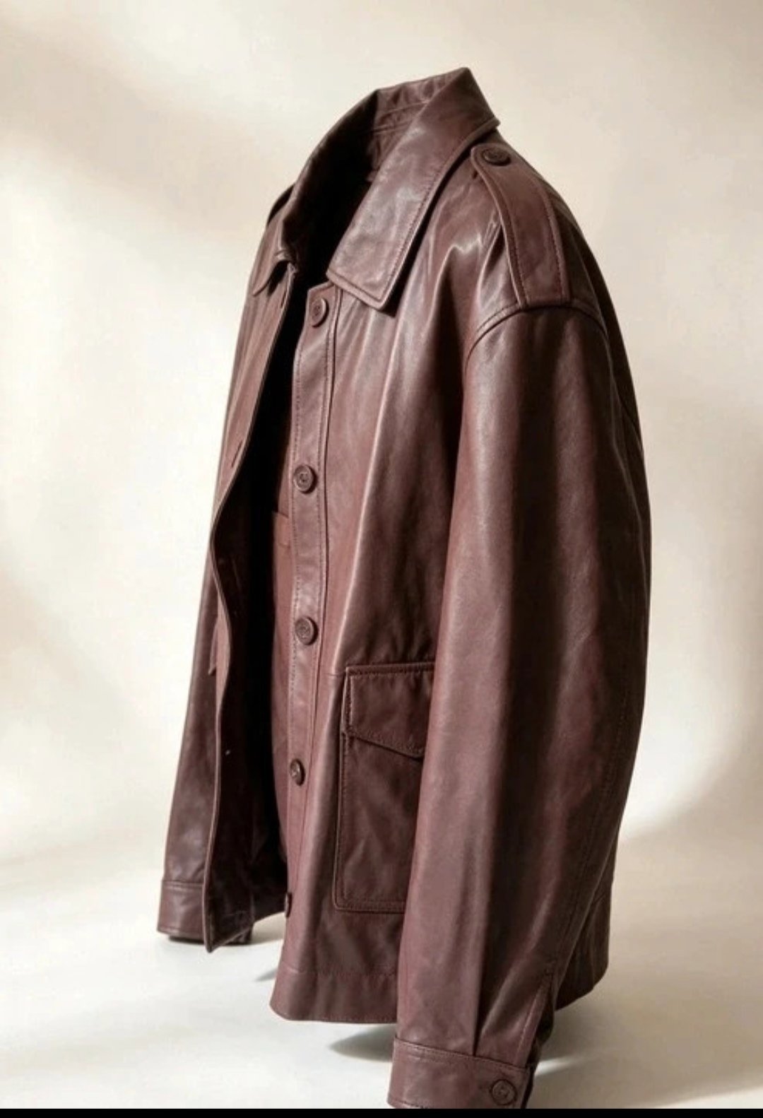 Barneys New York Brown Leather Jacket, Barneys New York, 18, New condition — preloved on SilentSale®
