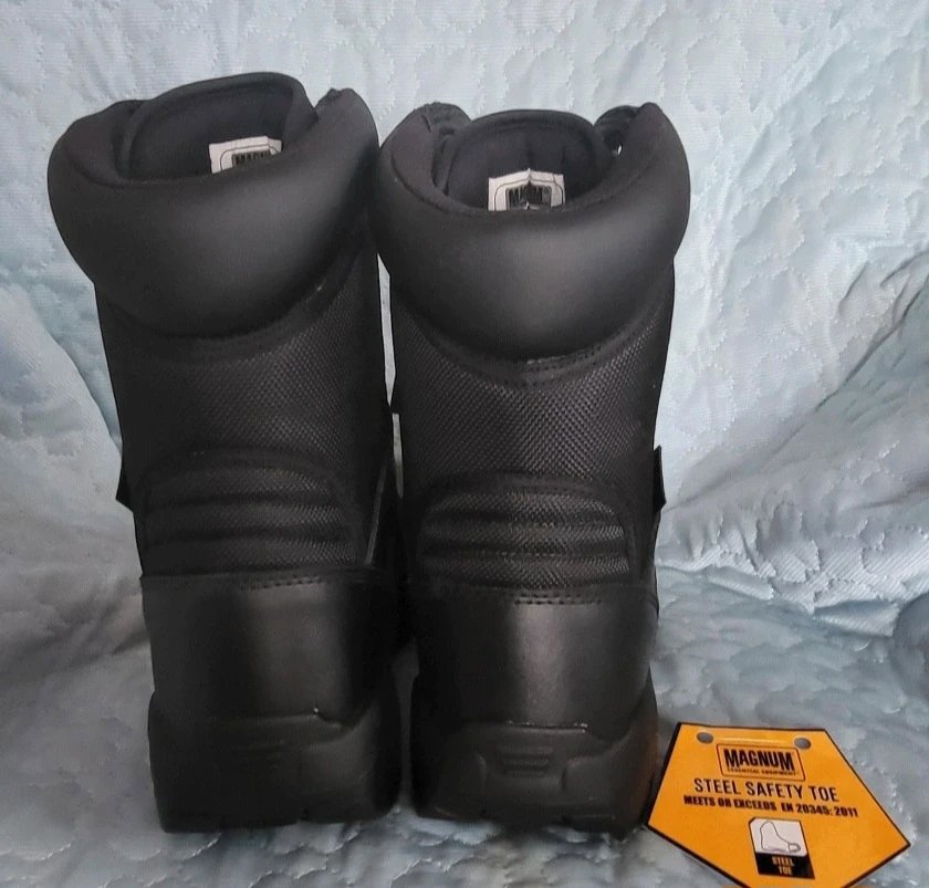 Size 8 Black magnum panther boots safety boots new, Magnum, 8, New condition — preloved on SilentSale®