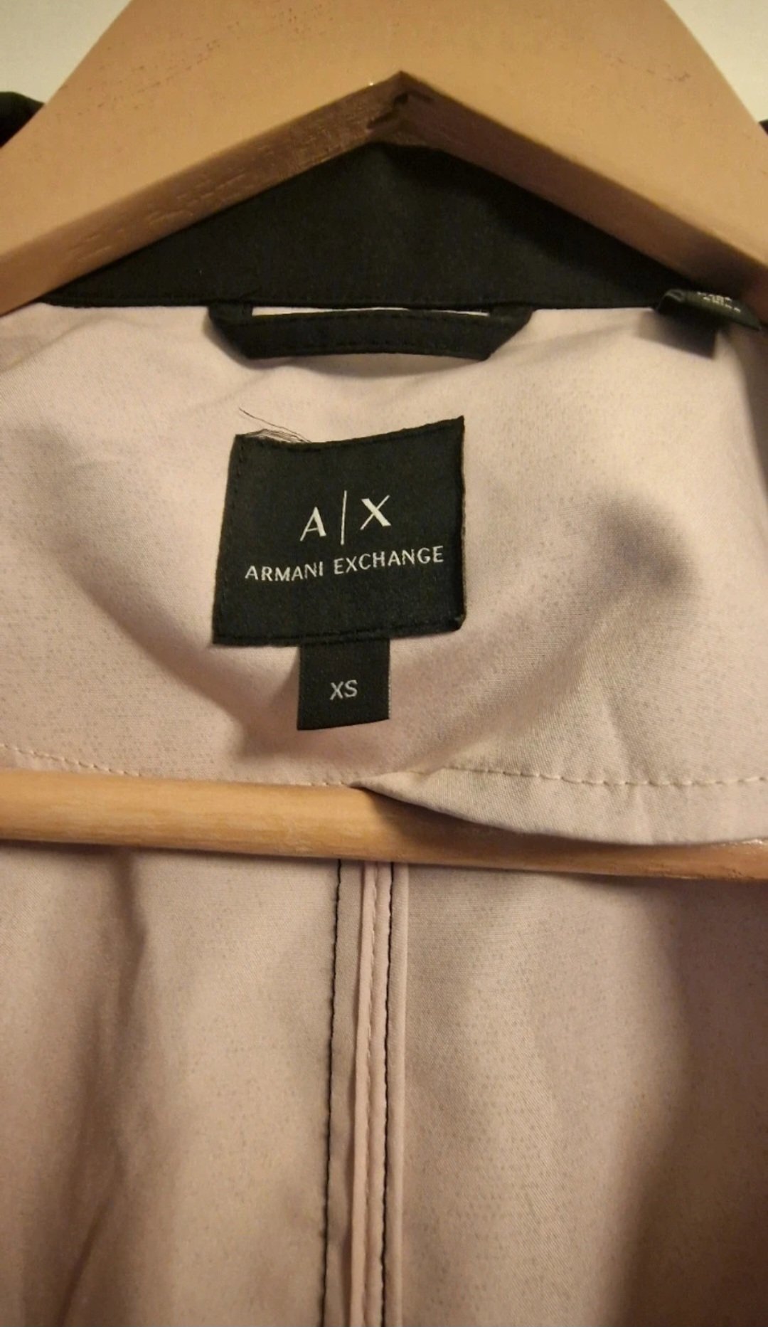 Armani Exchange Black and Pink Trench Coat, Armani, XS, Excellent condition — preloved on SilentSale®