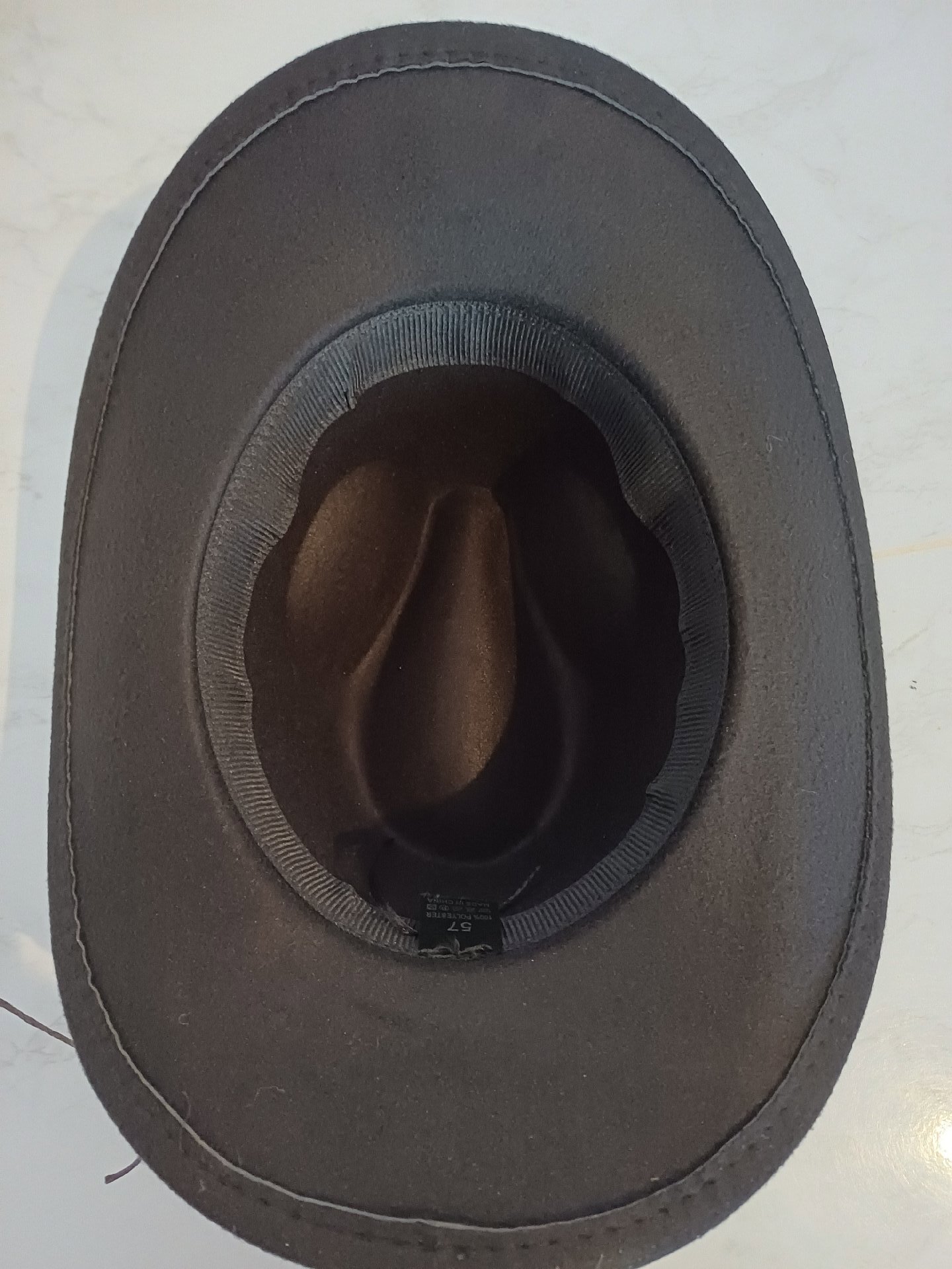 Black Felt Western Style Hat with Brown Band – Size 57, Western, 57, New condition — preloved on SilentSale®