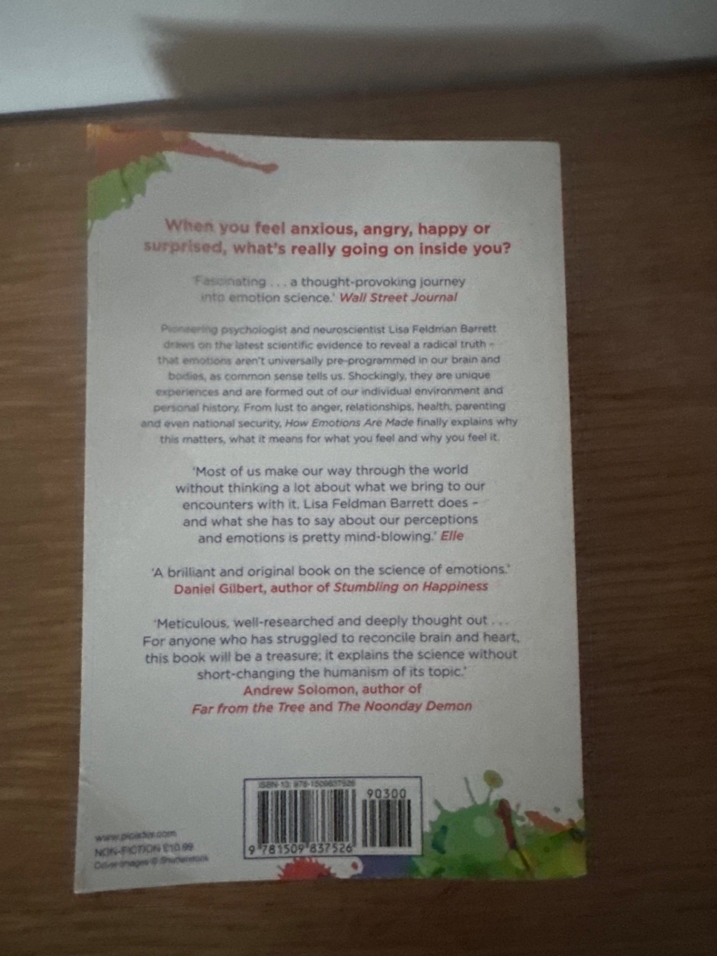 How Emotions Are Made by Lisa Feldman Barrett Paperback Book, Barrett, Paperback, Excellent condition — preloved on SilentSale®