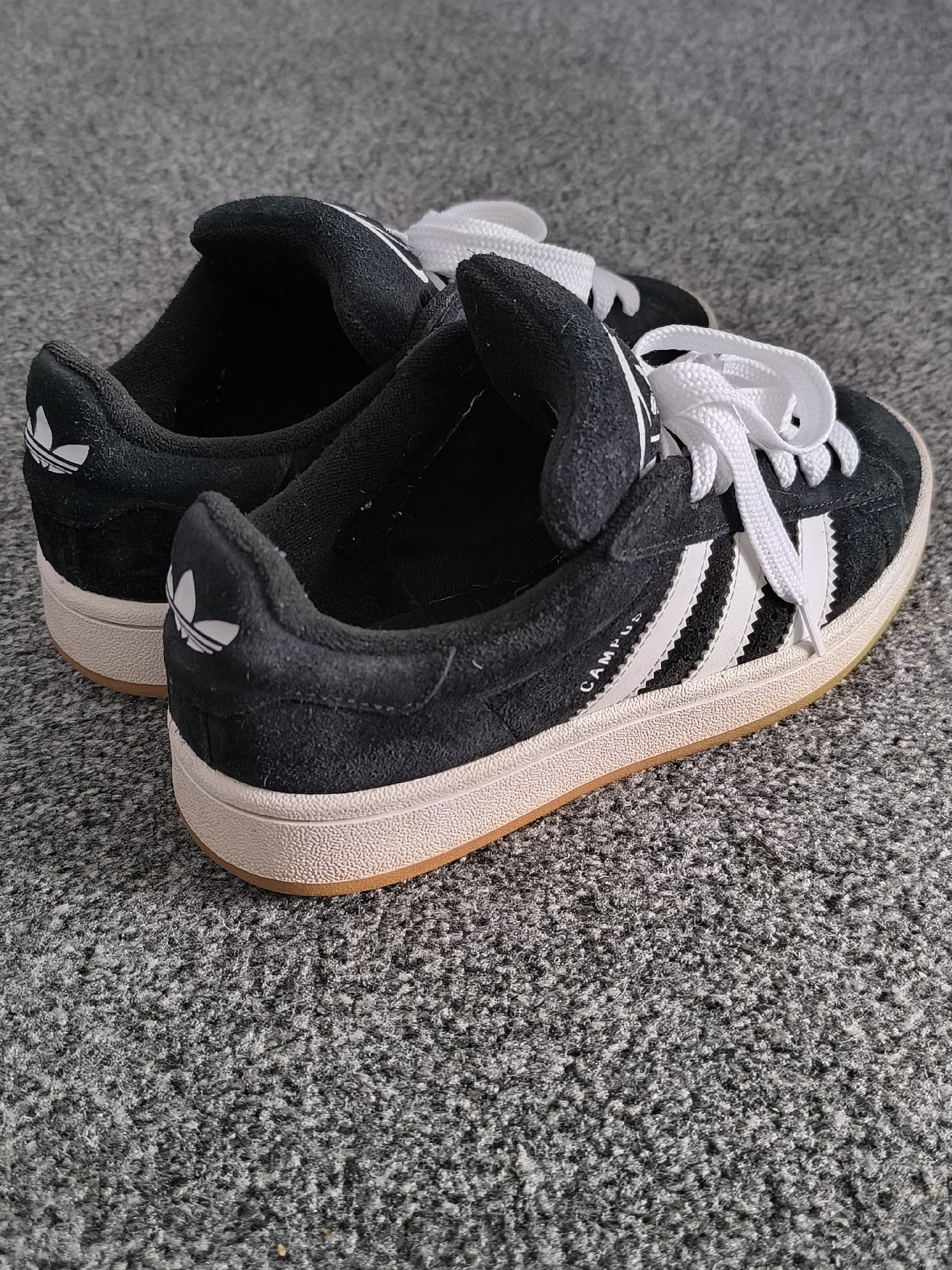 Adidas Campus 00s Black Suede Trainers with White Stripes, Adidas, 4, Good condition — preloved on SilentSale®