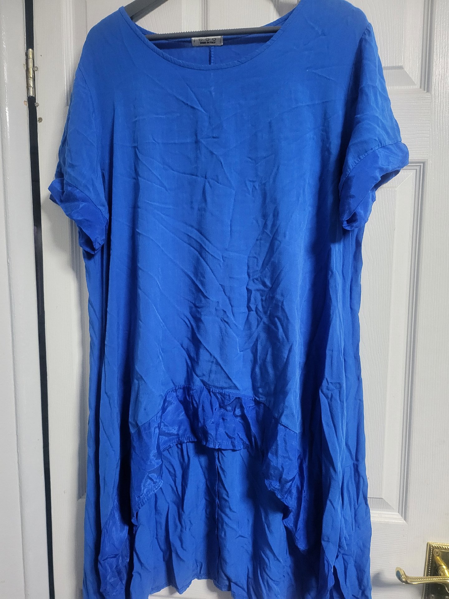 Blue Loose Fit Midi Dress, made in Italy, L, Like New condition — preloved on SilentSale®