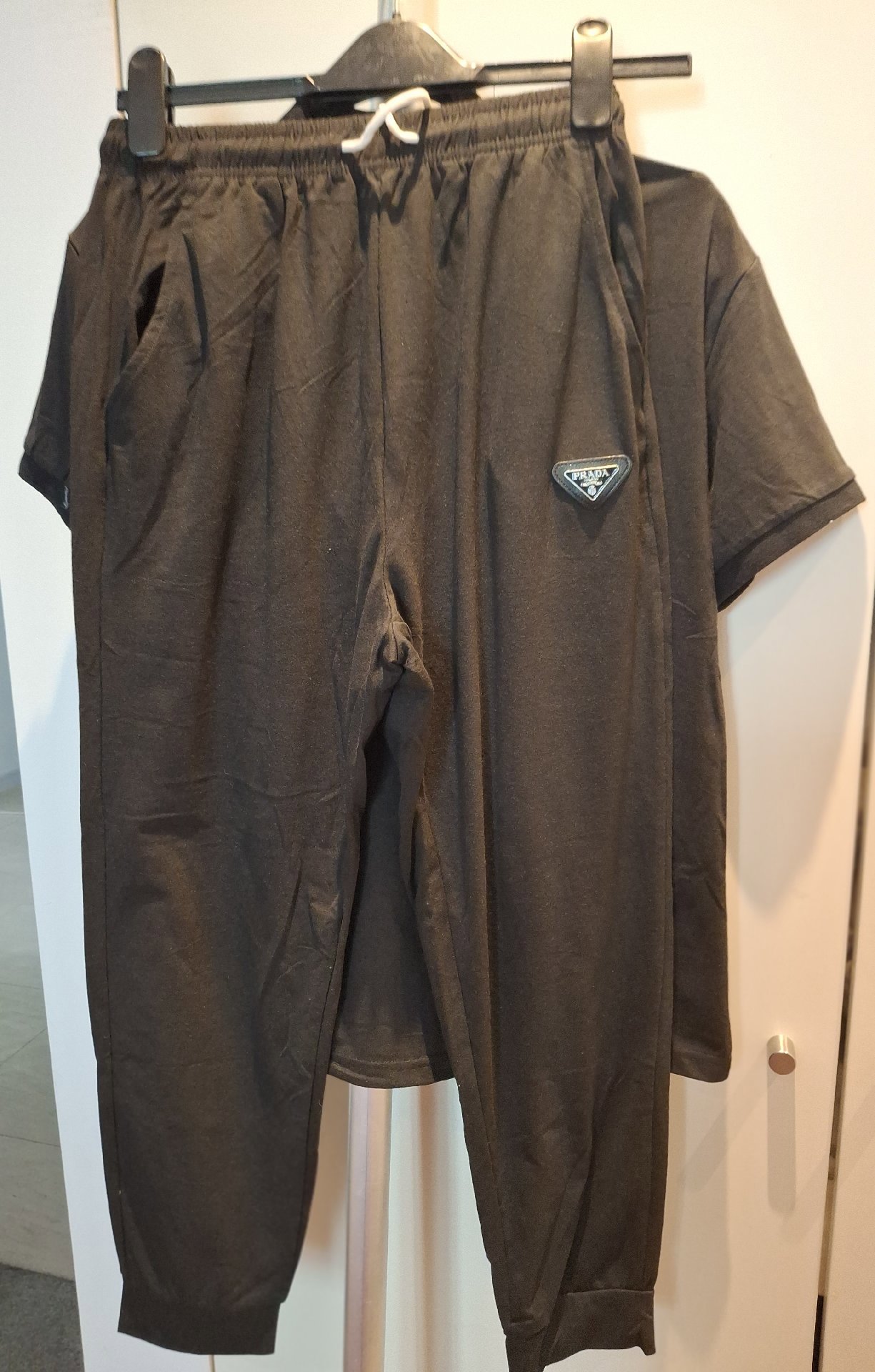 Prada Black Polo Shirt and Joggers Set, Prada, L, Excellent condition — preloved on SilentSale®