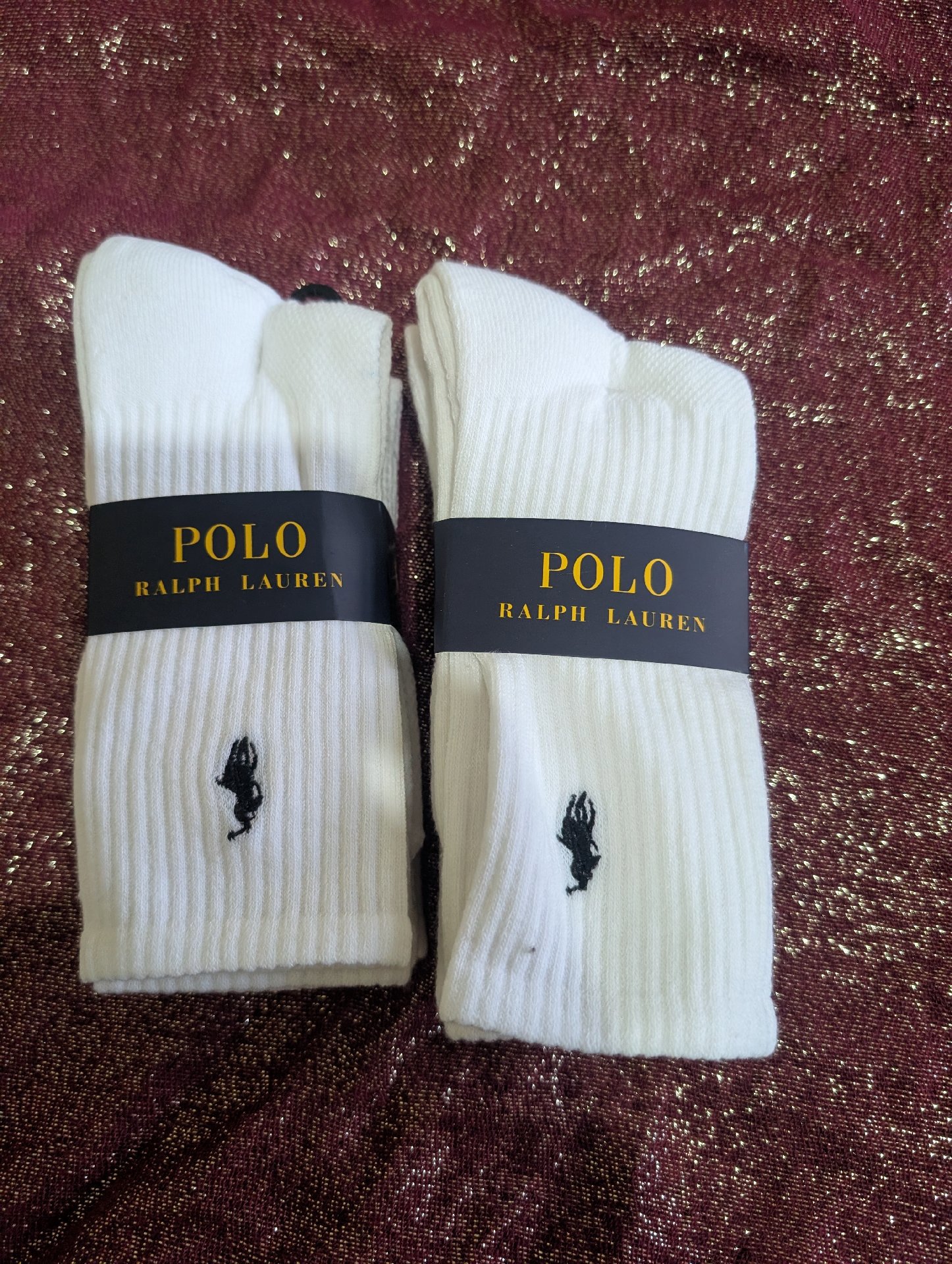 Polo Ralph Lauren White Ribbed Crew Socks 2 Pack, Polo Ralph Lauren, UK 4-7, New condition — preloved on SilentSale®