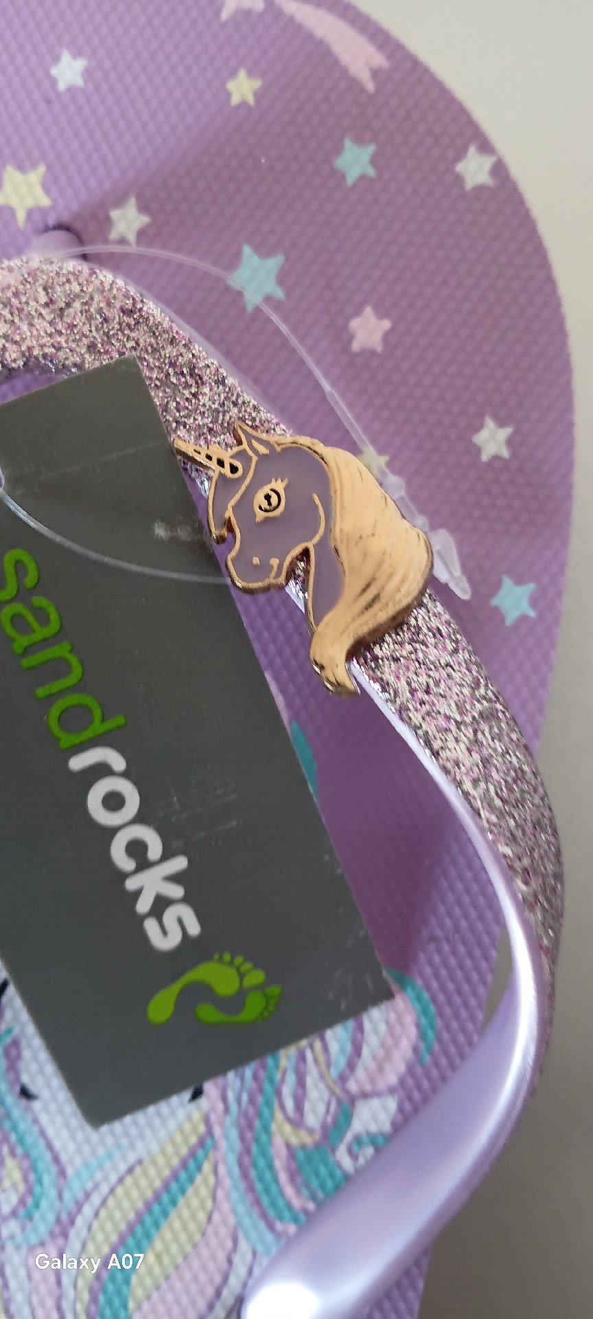Sandrocks Purple Unicorn Print Girls Flip Flops UK 13/1, Sandrocks, UK 13/1, New condition — preloved on SilentSale®