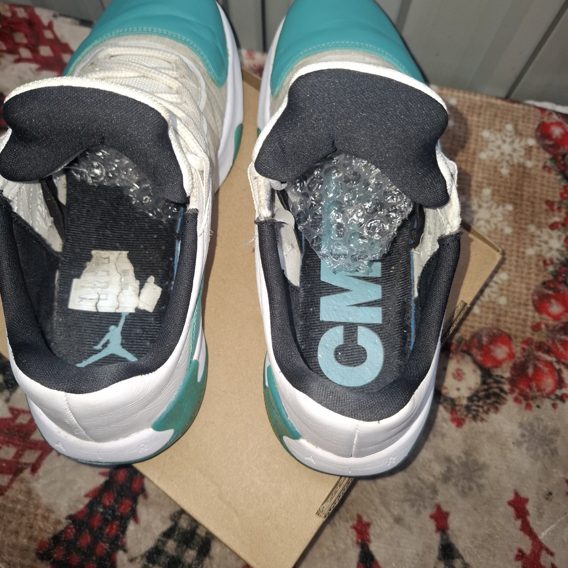 Nike Air Jordan 12 White Teal Trainers – Size 6, Nike, 6, Good condition — preloved on SilentSale®