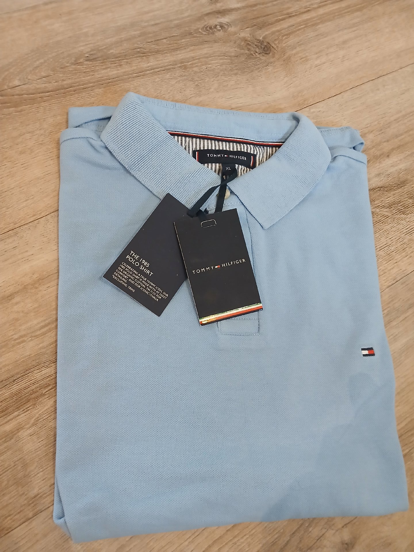 Tommy hilfiger Polo shirt , Sky blue , Size XL , Tommy Hilfiger, XL, New condition — preloved on SilentSale®