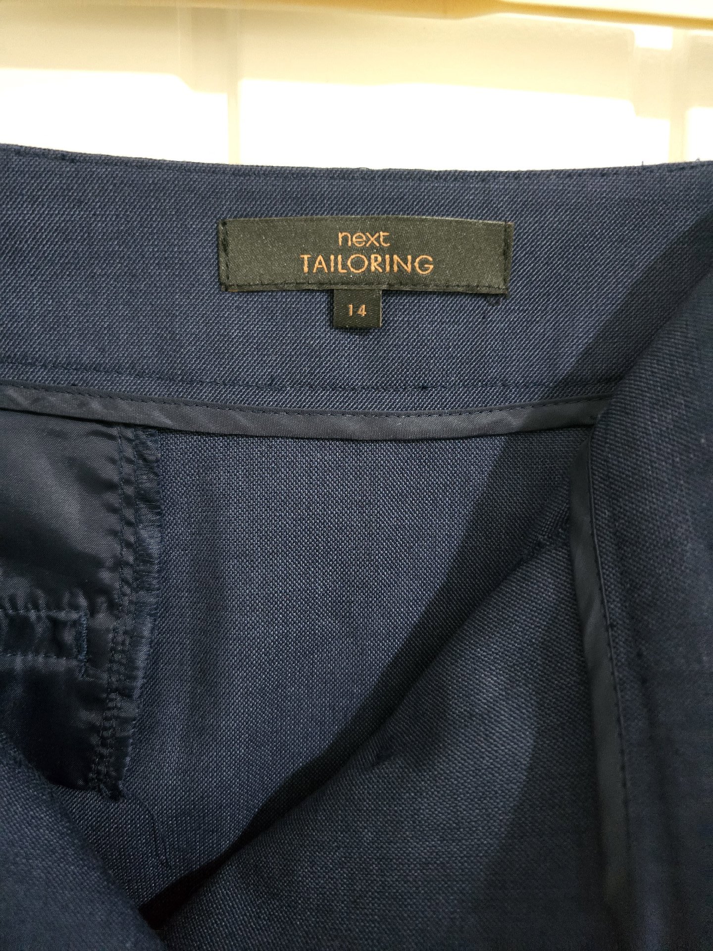 Next Navy Button Front Pencil Skirt – UK 14, Next, 14, Excellent condition — preloved on SilentSale®