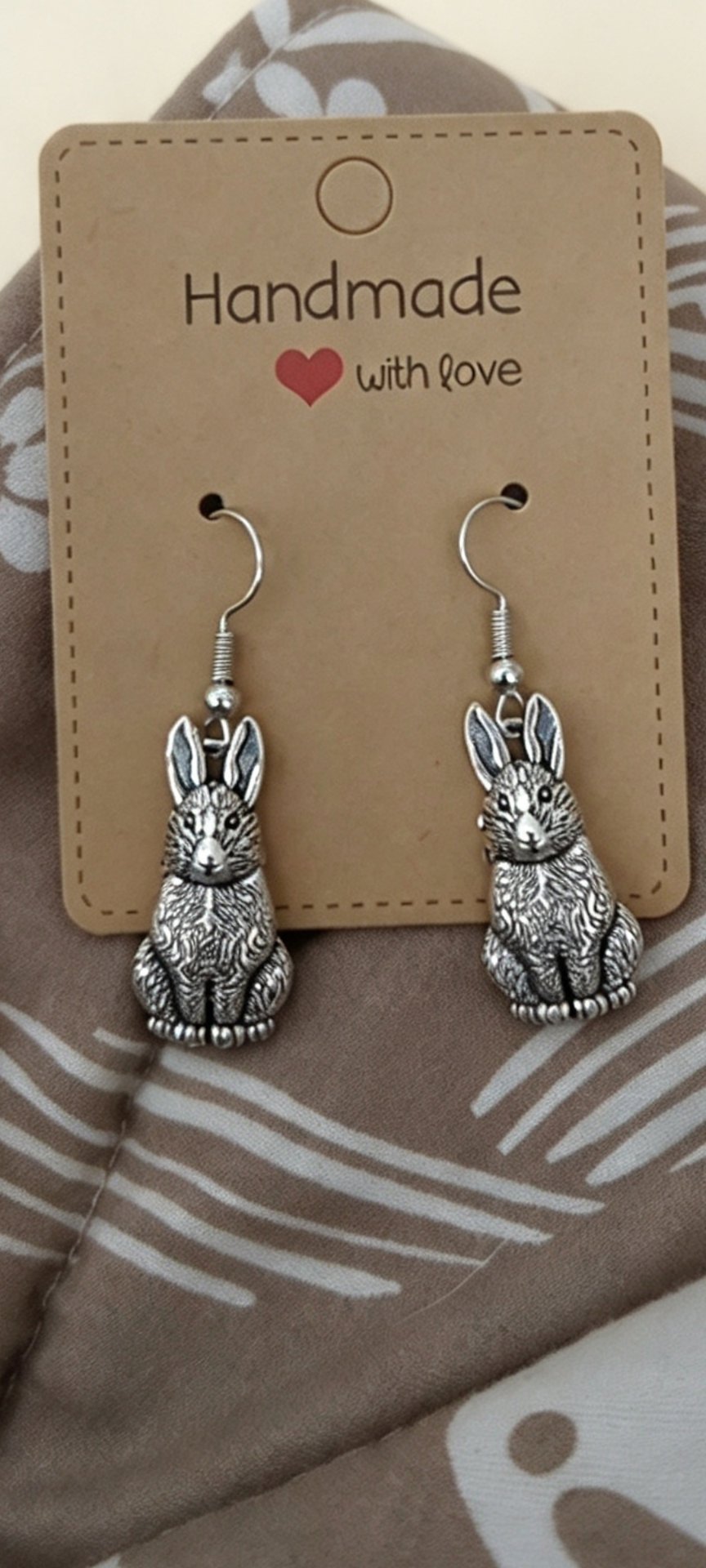 Handmade Silver Tone Rabbit Drop Earrings, Other, One Size, New condition — preloved on SilentSale®