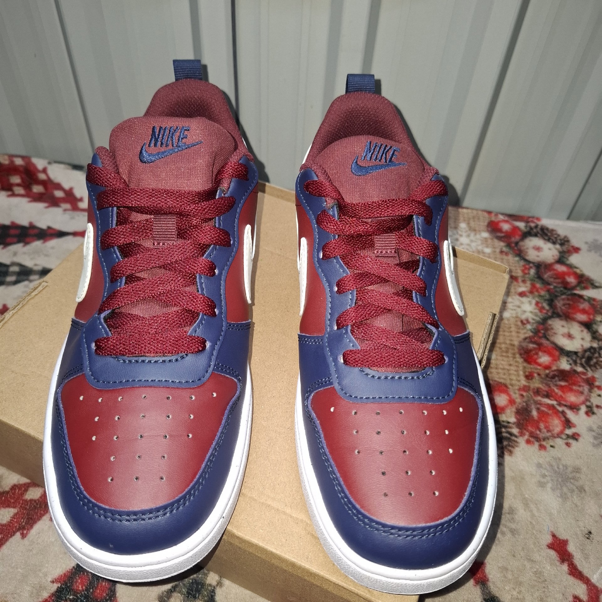 Nike Burgundy and Navy Trainers, Nike, 5, Excellent condition — preloved on SilentSale®