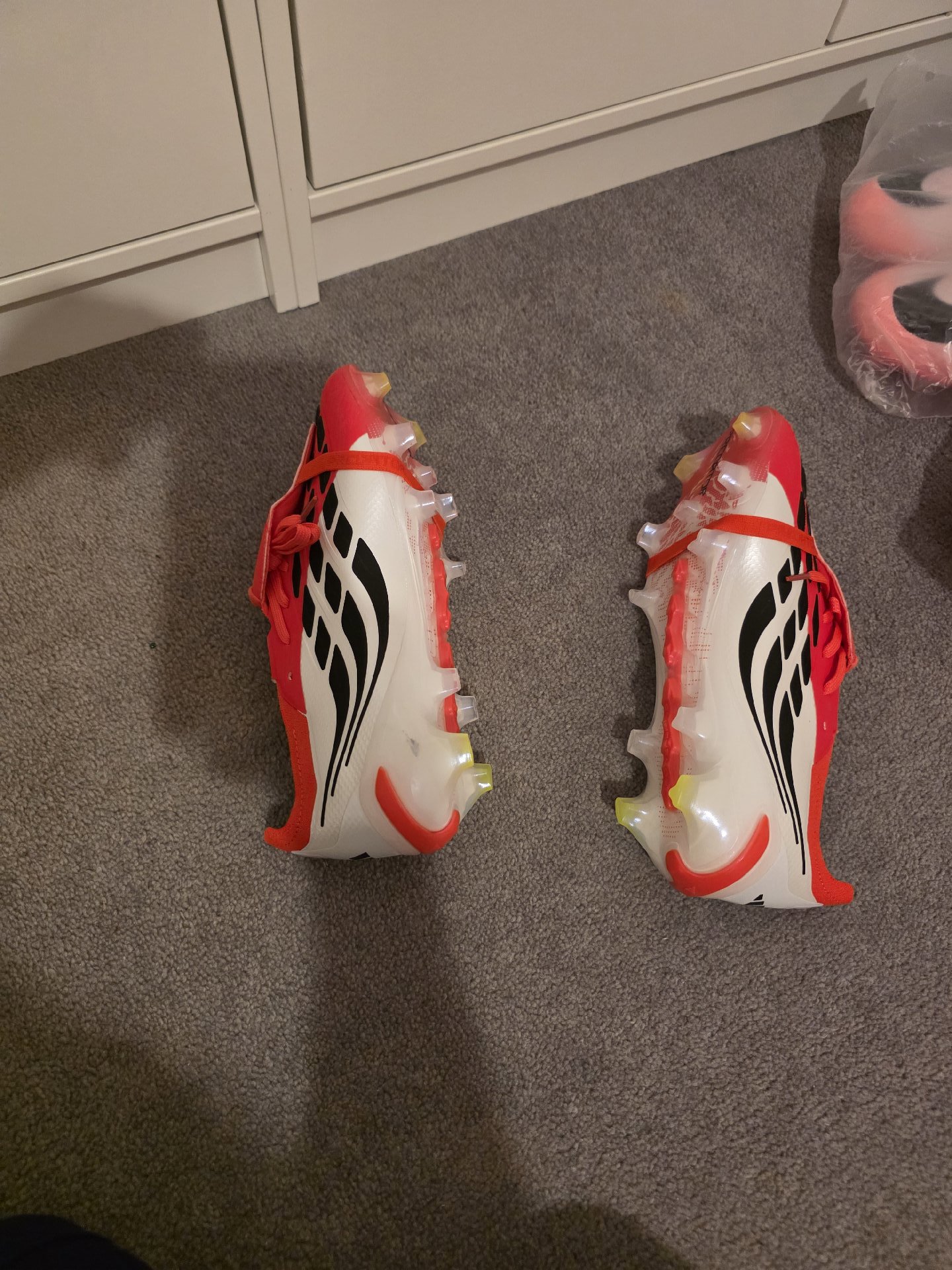 Adidas Predator Football Boots Red White – Size 7.5, Adidas, 7.5, New condition — preloved on SilentSale®