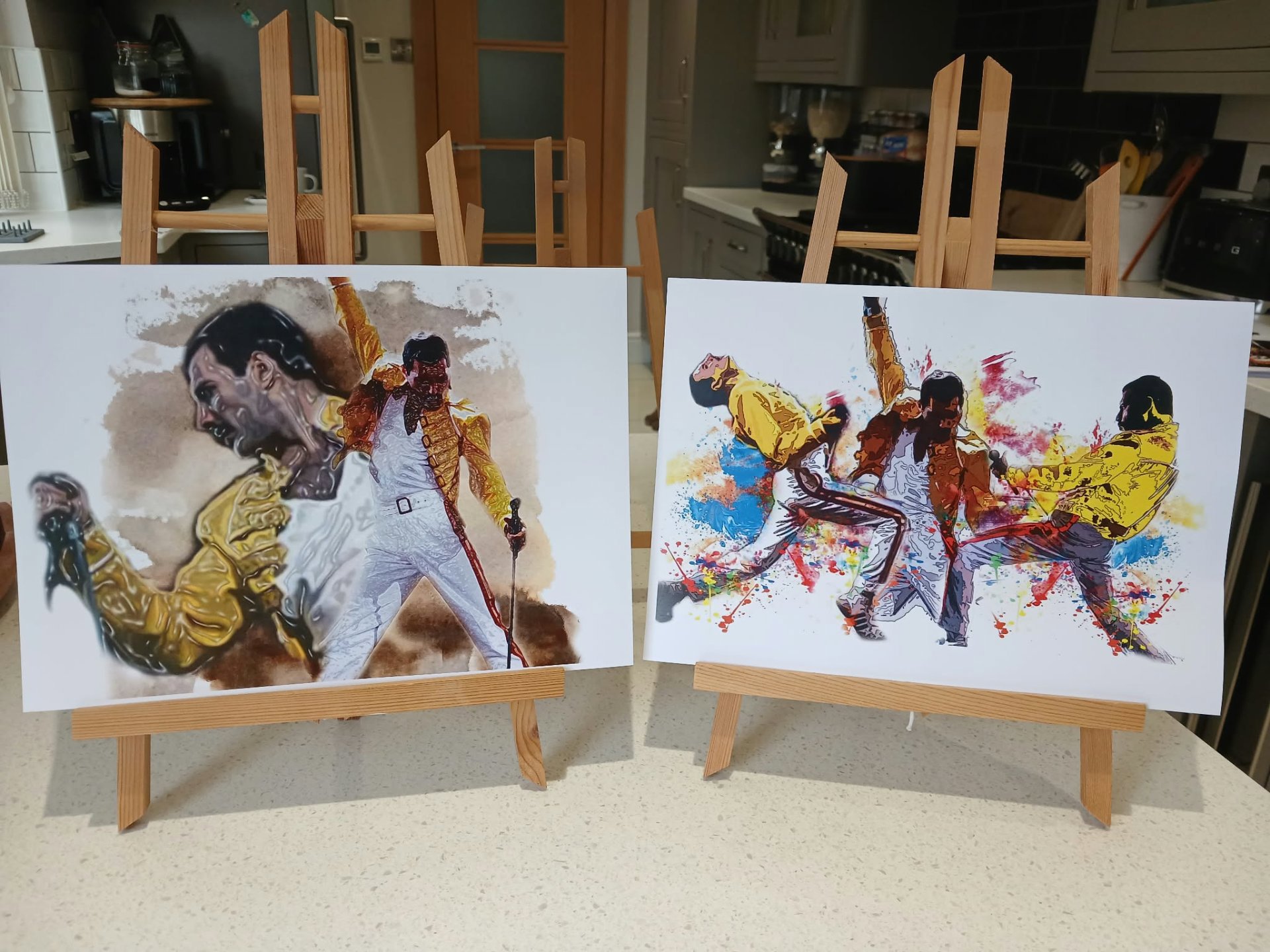 Queen Band Freddie Mercury Art Prints  4 A4 SET Artwork, Mercury, One Size, New condition — preloved on SilentSale®