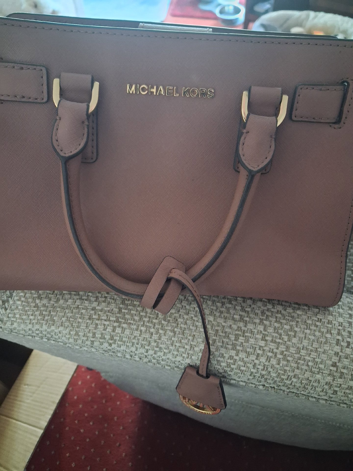 Michael Kors Brown Leather Tote Handbag, Michael Kors, Medium, Like New condition — preloved on SilentSale®
