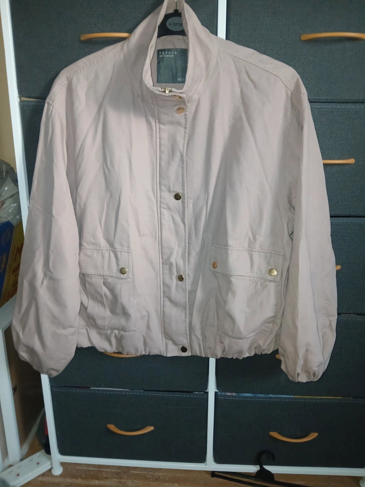Funnel neck jacket, Papaya, L, Excellent condition — preloved on SilentSale®