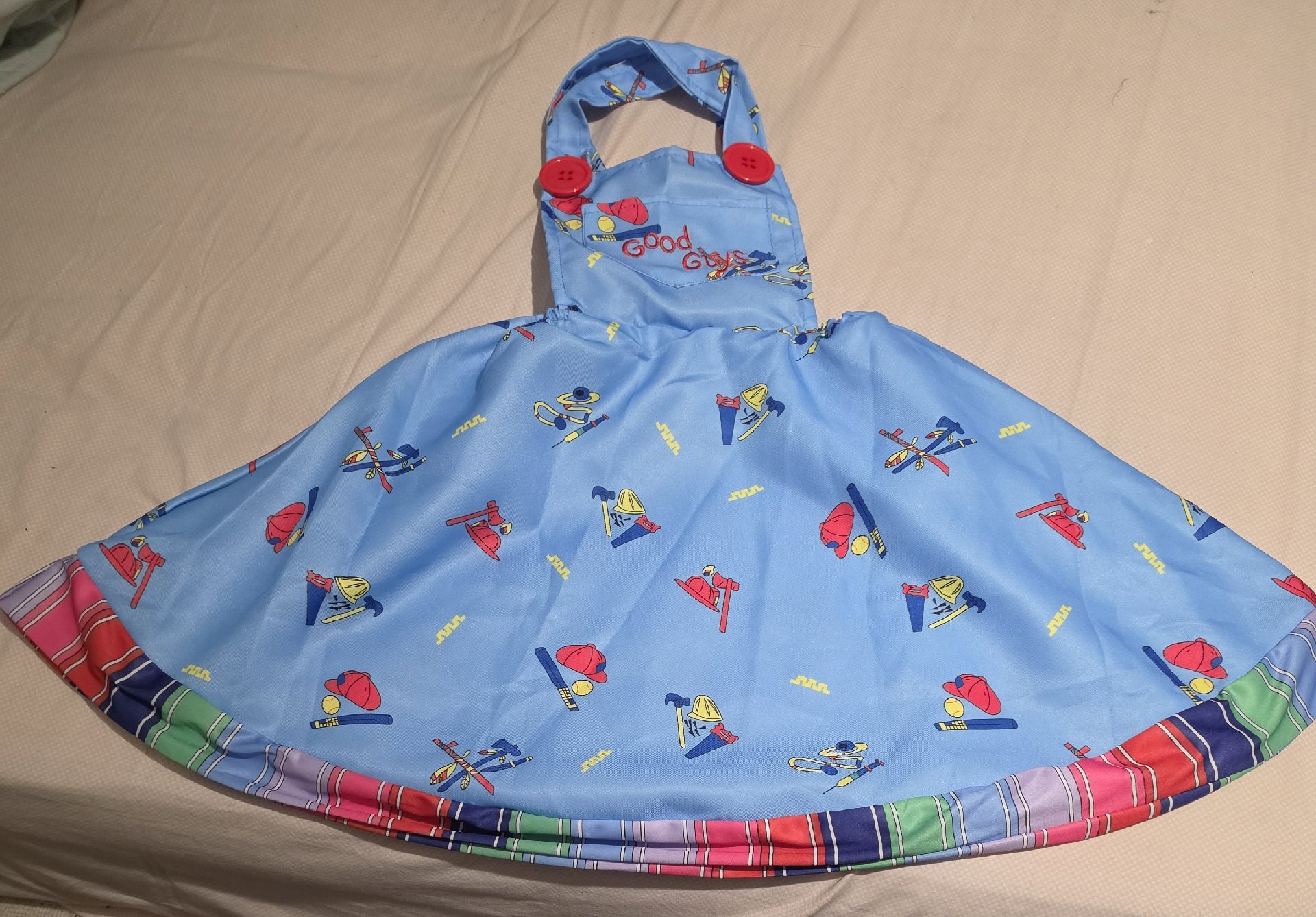 Good Guys Blue Printed Girls Pinafore Dress, good guys, 5 years, Excellent condition — preloved on SilentSale®
