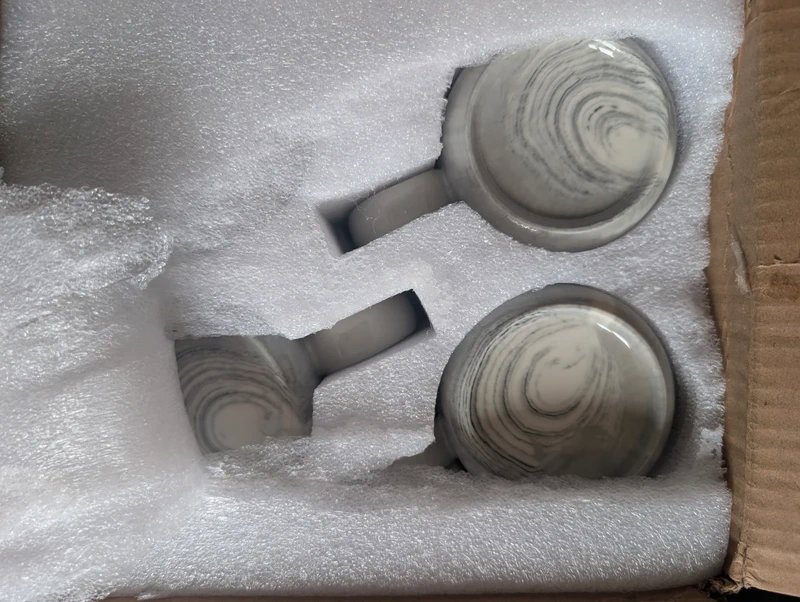 Set of 4 Grey Marble Effect Ceramic Mugs, Unbranded, Medium, Excellent condition — preloved on SilentSale®