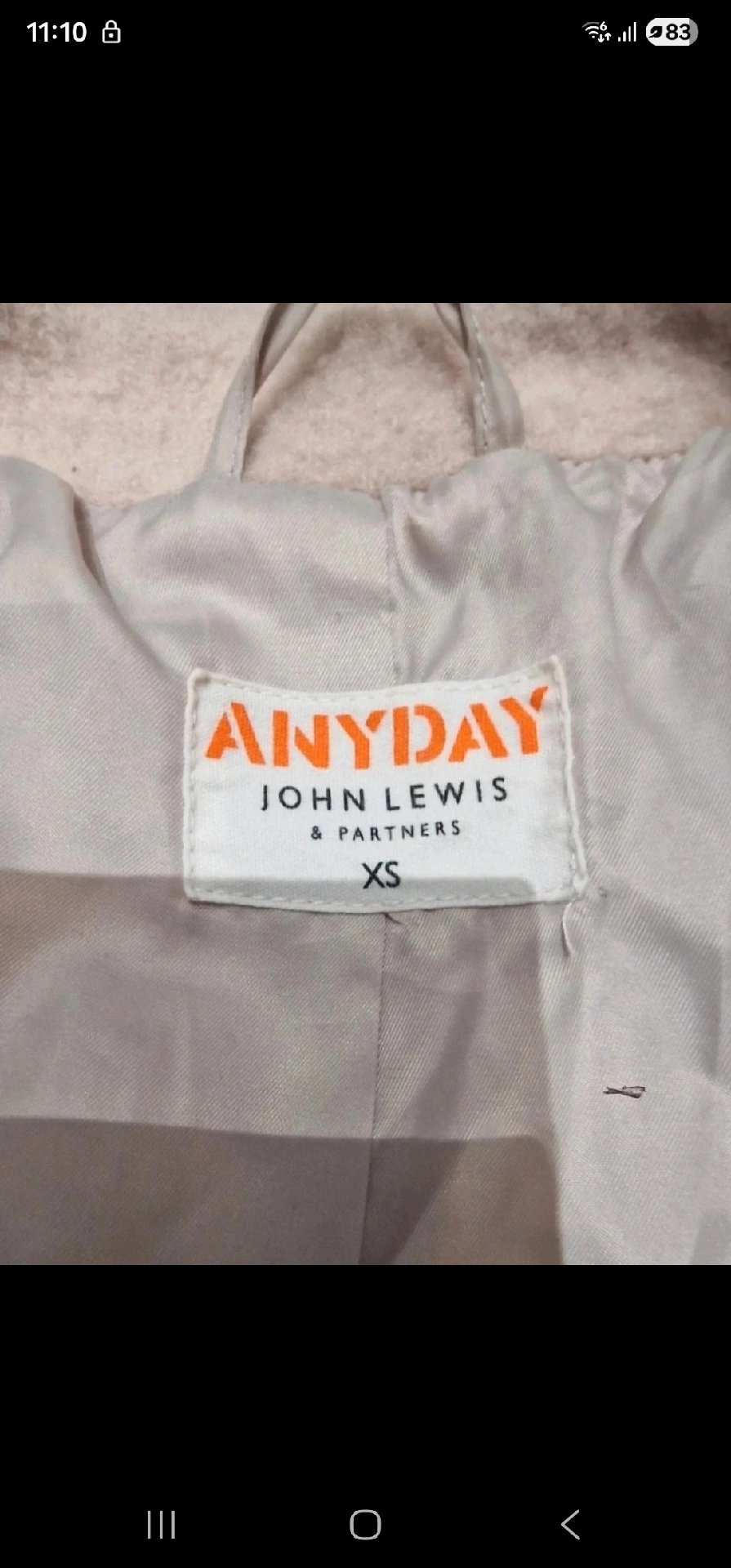 Anyday John Lewis Cream Teddy Coat Jacket – Size 4, Anyday John Lewis, 4, Excellent condition — preloved on SilentSale®
