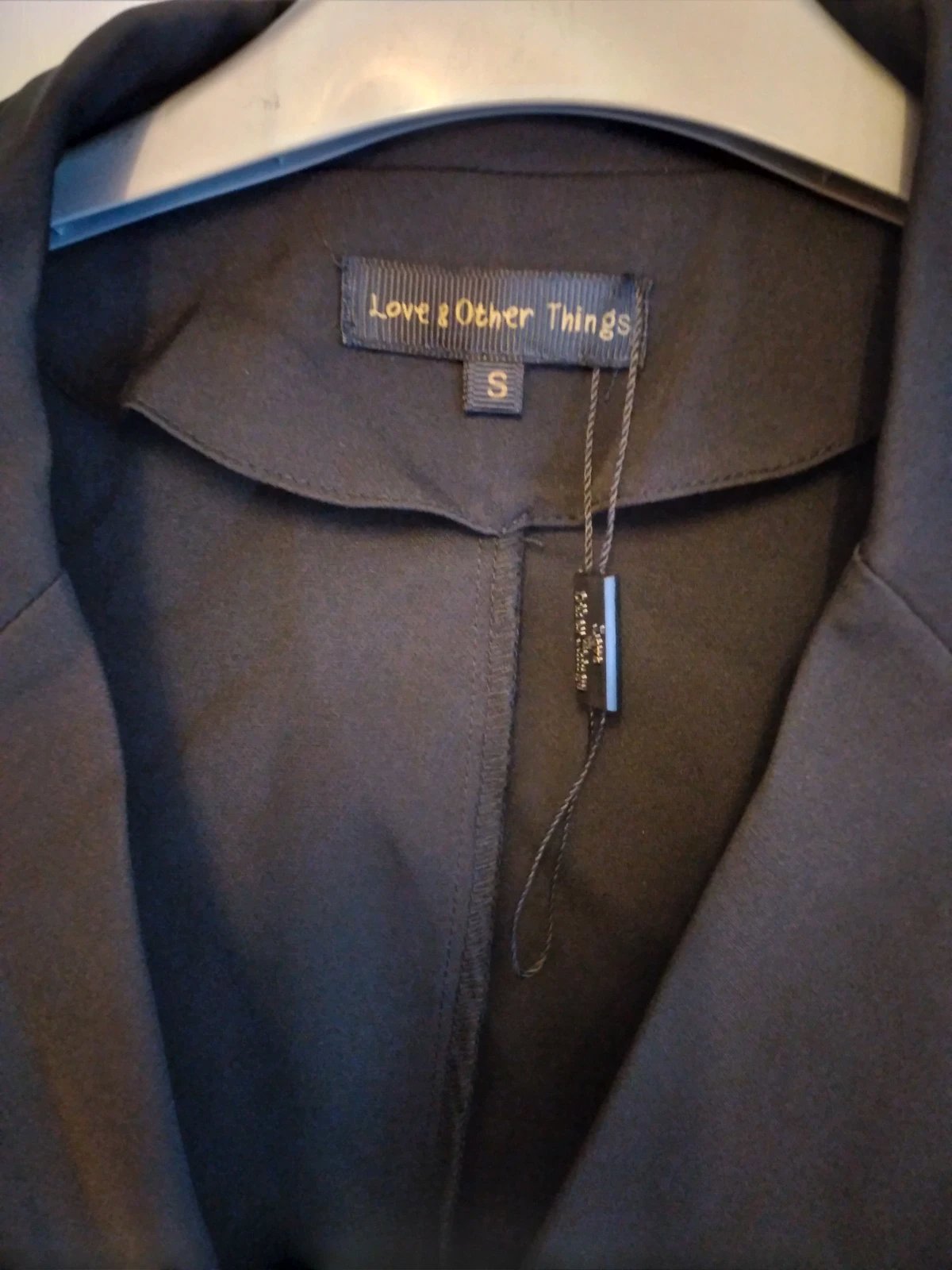 Love & Other Things Black Belted Blazer Coat – Size S, Love & Other Things, S, New condition — preloved on SilentSale®