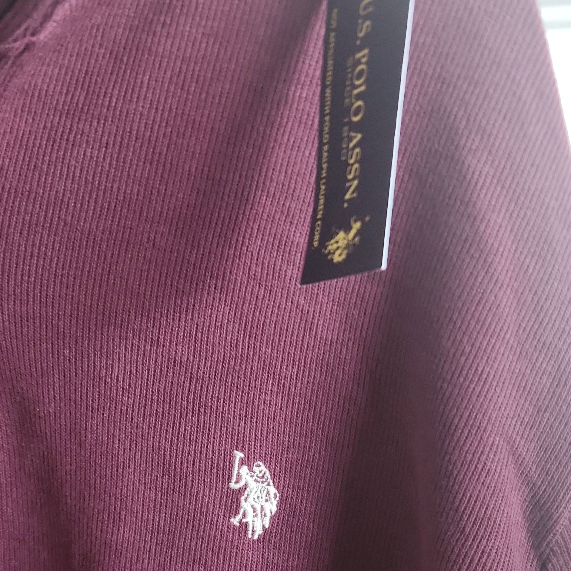 U.S. Polo Assn. Burgundy Half Zip Jumper, U.S. Polo Assn, XL, New condition — preloved on SilentSale®