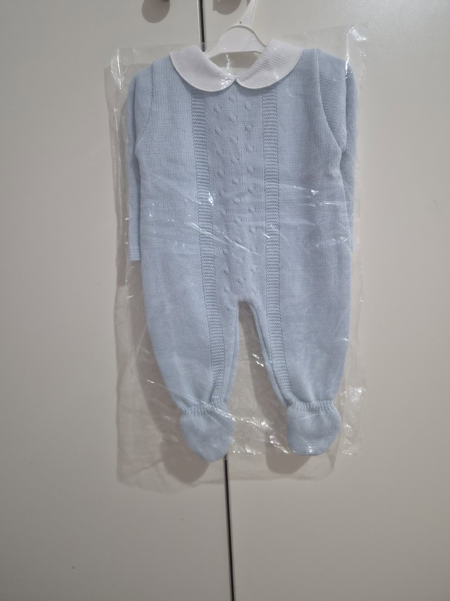 Angel Kids Blue Knitted Baby Sleepsuit 3-6 Months, yu & me, 3-6M, New condition — preloved on SilentSale®