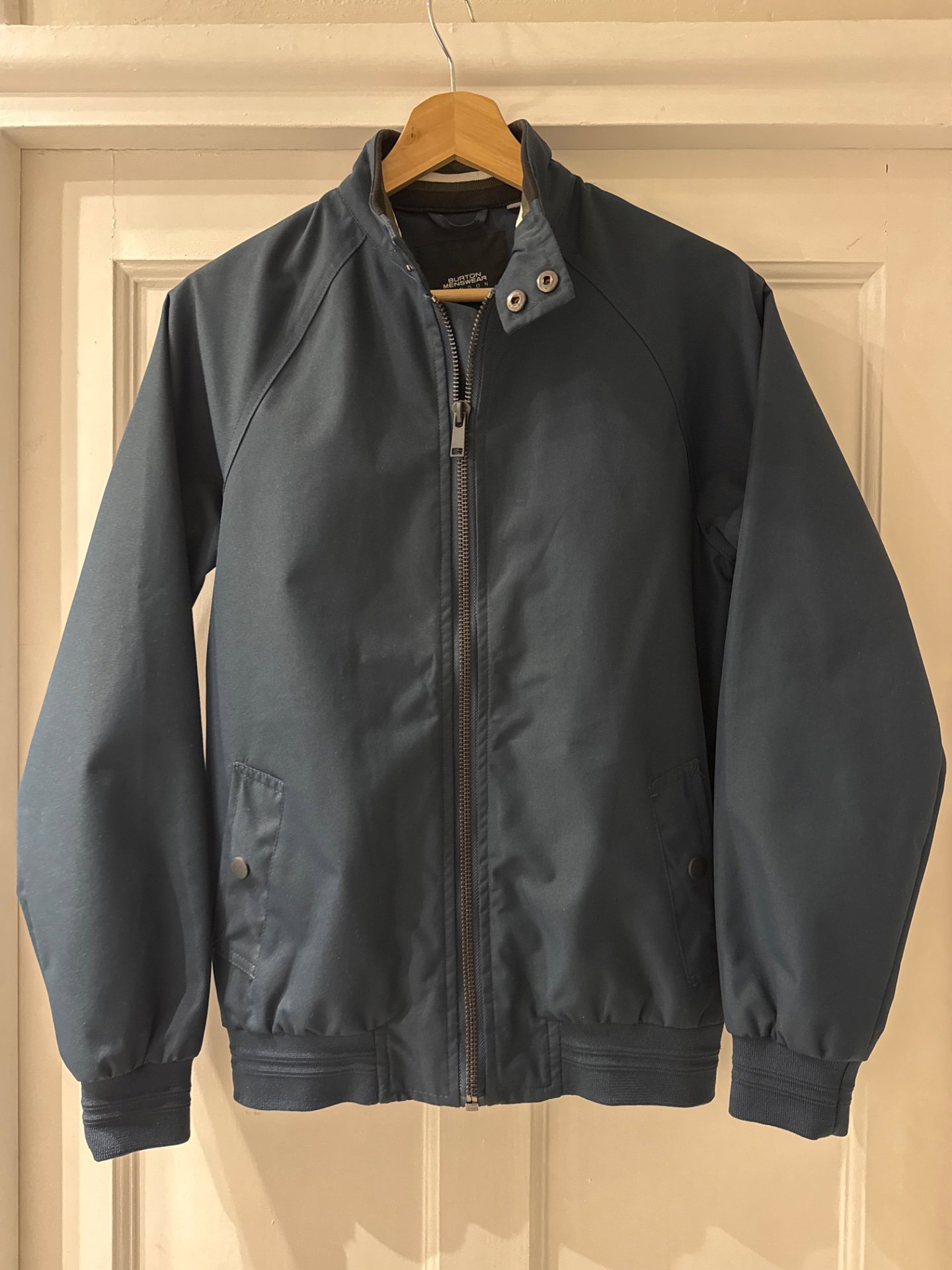 Burton Menswear London Navy Bomber Jacket – XS, Burton Menswear, XS, Excellent condition — preloved on SilentSale®