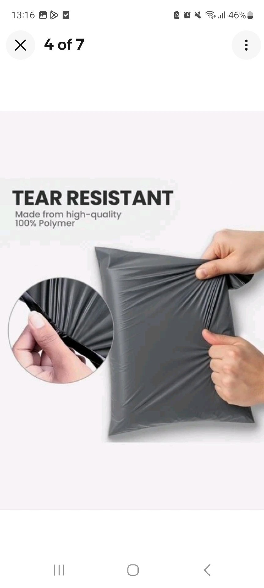 Pack of 100 Black Self Seal Poly Mailer Bags 4.5x7 Inches, Unbranded, One Size, New condition — preloved on SilentSale®