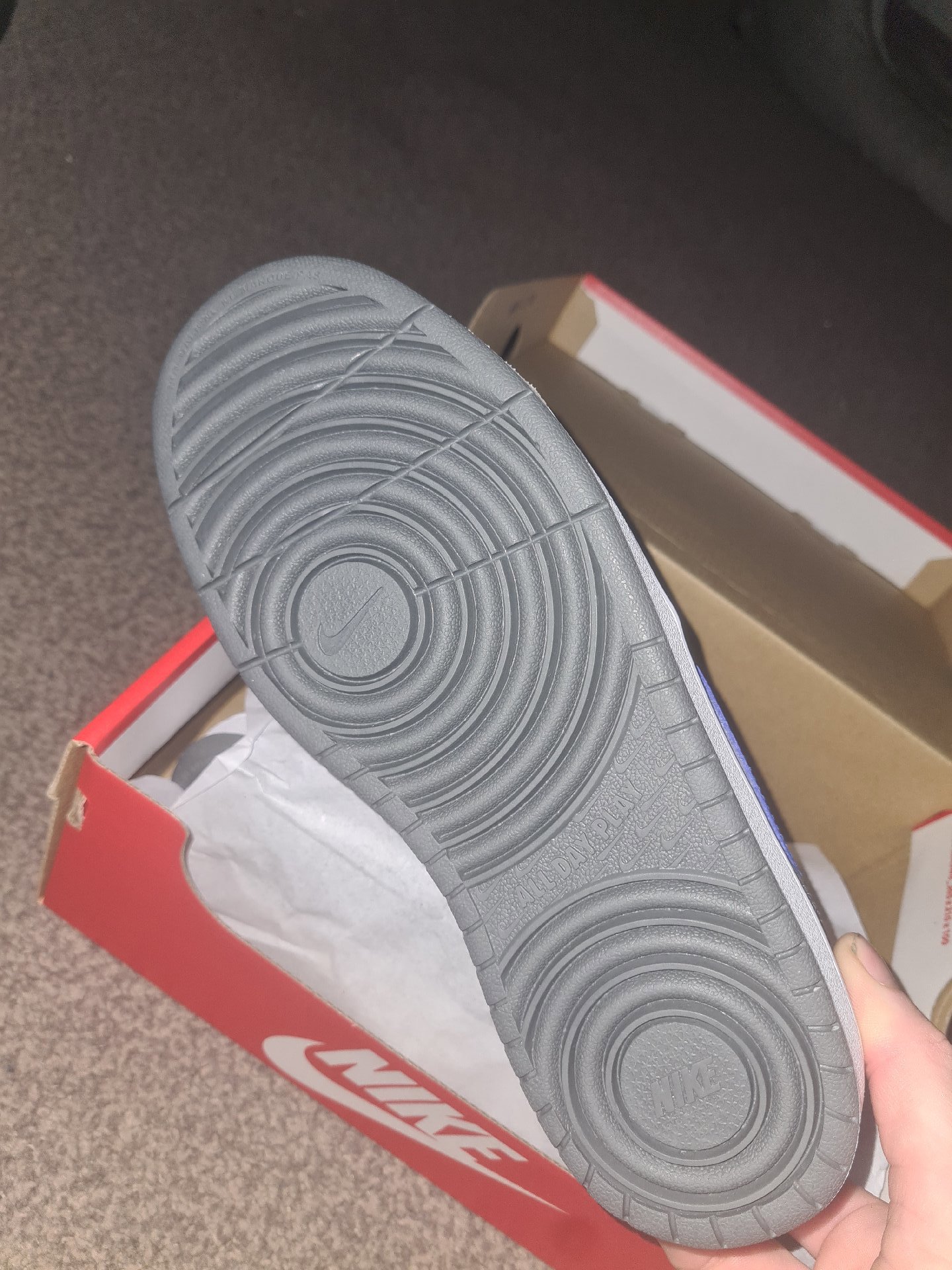 Nike Court Borough Low 2 Grey Fog Blue Junior Trainers – UK 4.5Y, Nike, UK 4.5Y, Excellent condition — preloved on SilentSale®