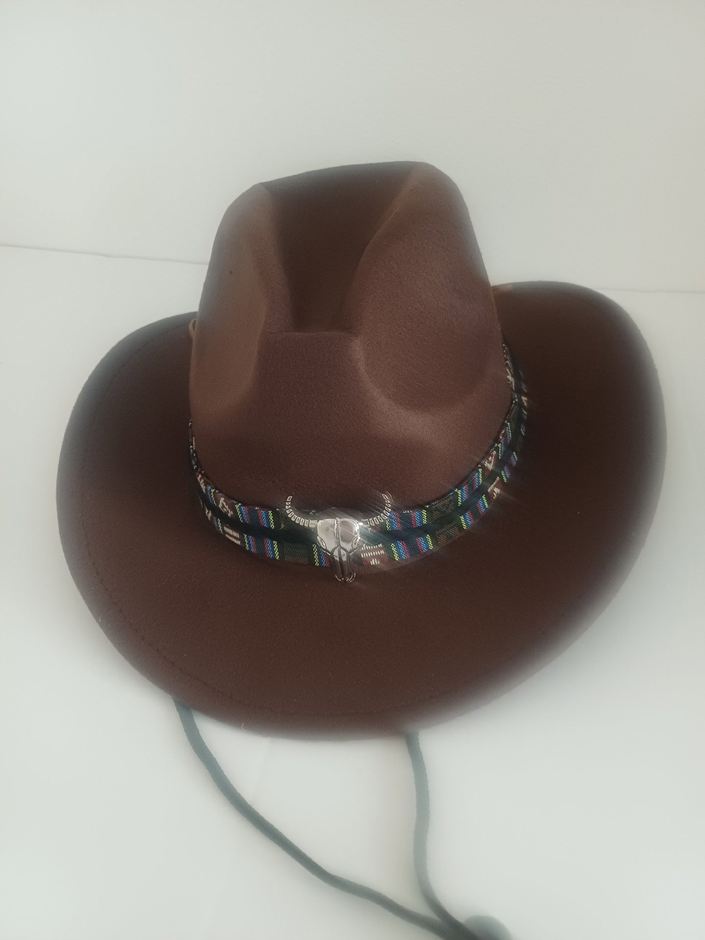 Brown cowboy party hat, Cowboy, 56 cm, New condition — preloved on SilentSale®