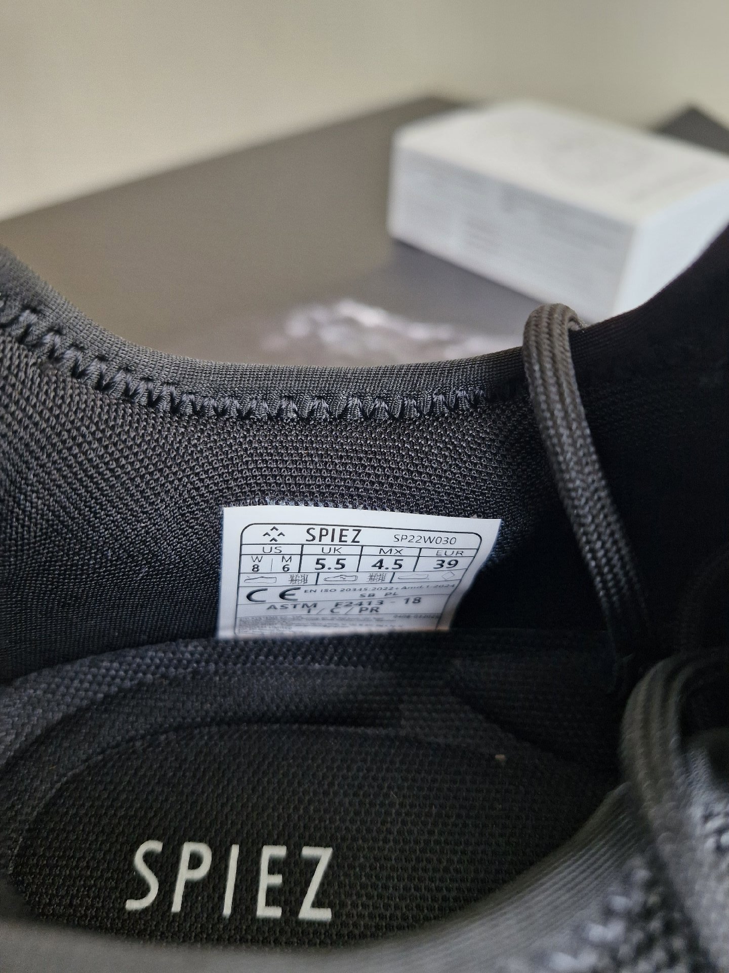 Spiez Black and Yellow Trainerssafety boots with steel toe cap  – UK 5.5, Spiez, 5.5, New condition — preloved on SilentSale®