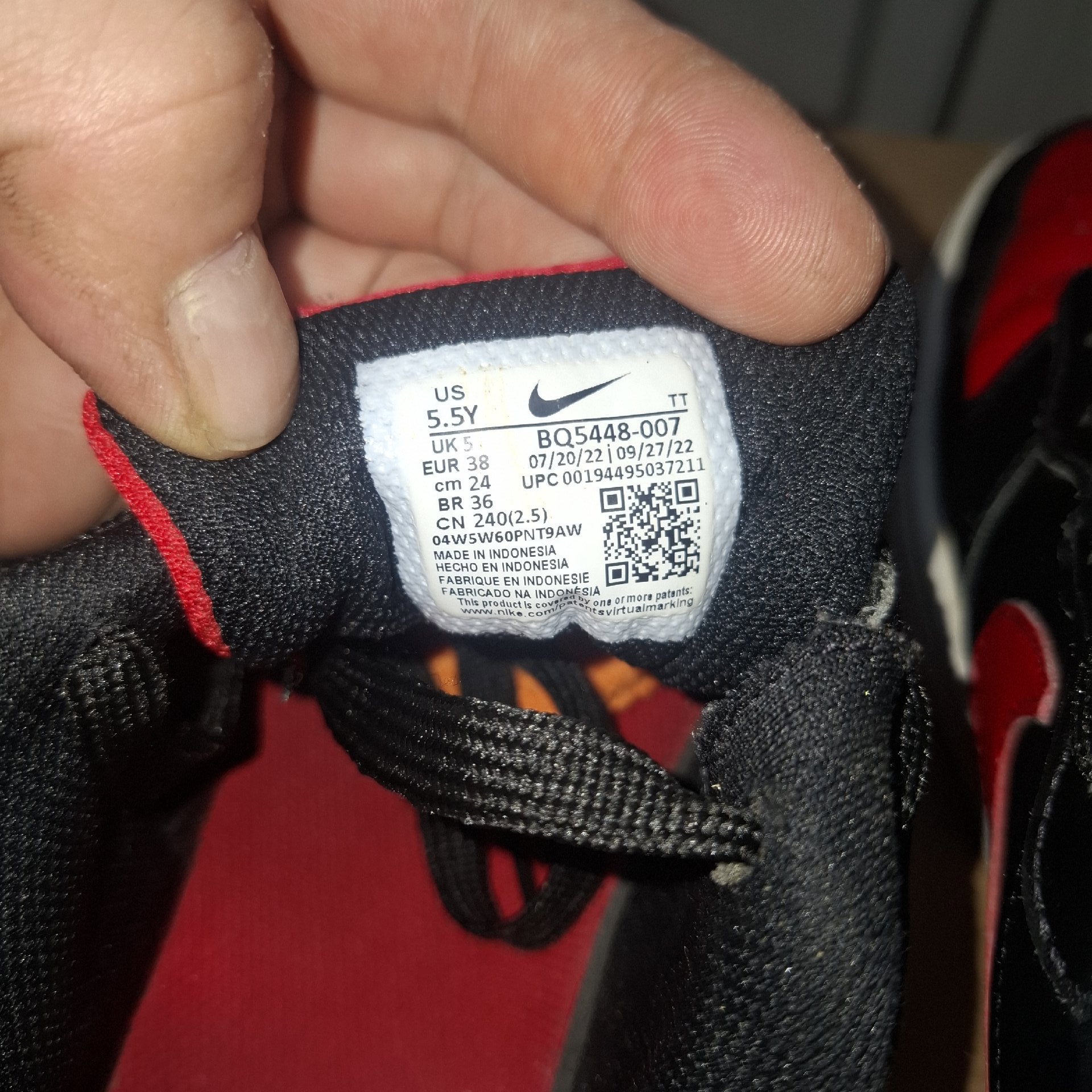 Nike Red and Black Air Force 1 Low Trainers – UK 5, Nike, 5, Excellent condition — preloved on SilentSale®