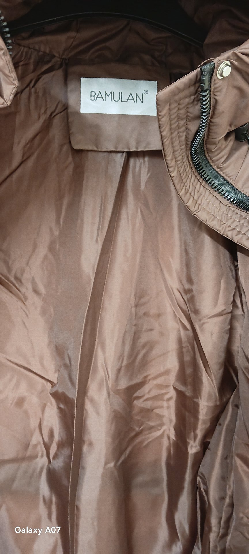Bamulan Brown Puffer Coat with Hood – Size S, Bamulan, S, New condition — preloved on SilentSale®