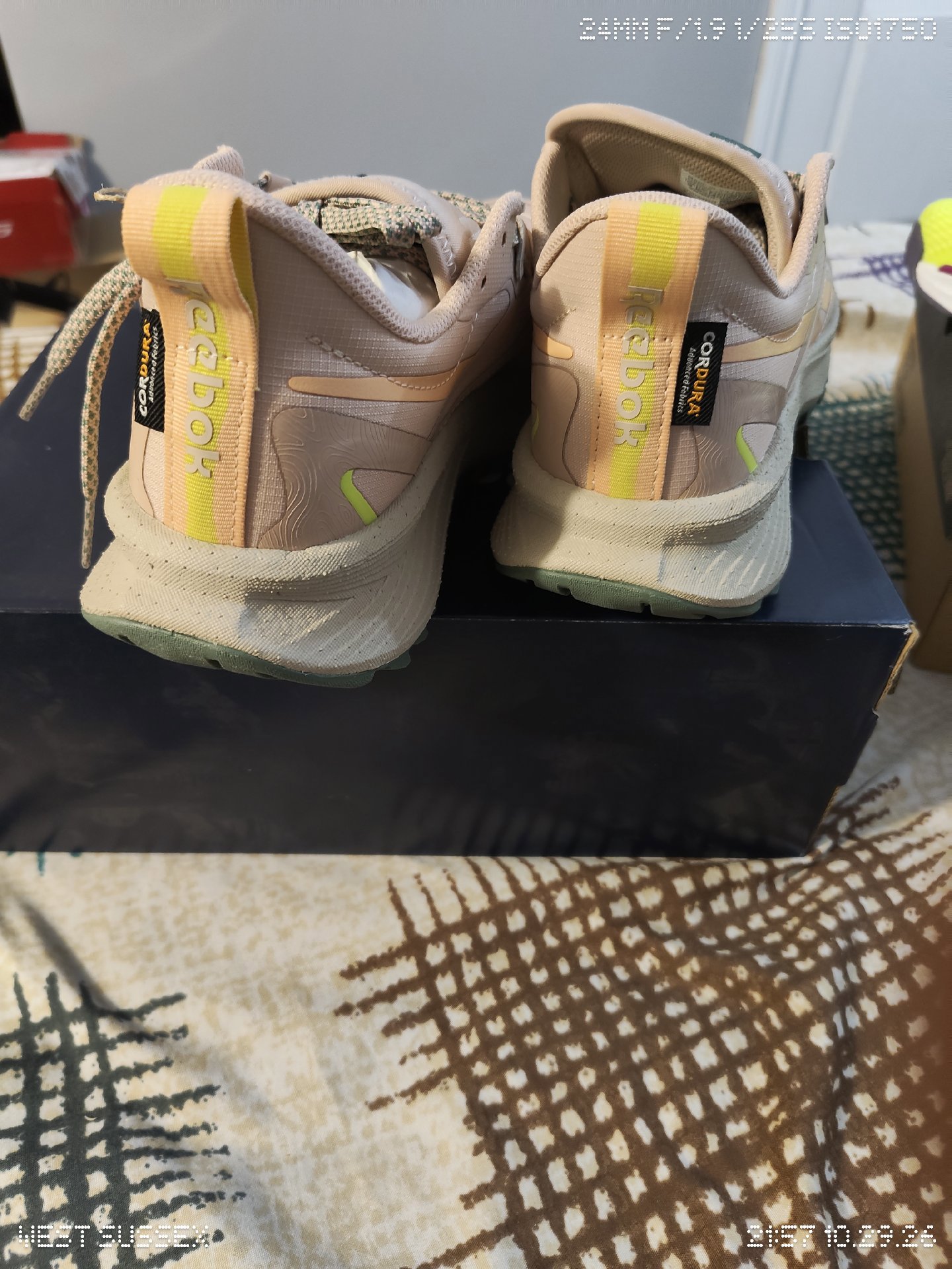 Reebok Adventure Pink and Green Trainers, Reebok, 6.5, New condition — preloved on SilentSale®