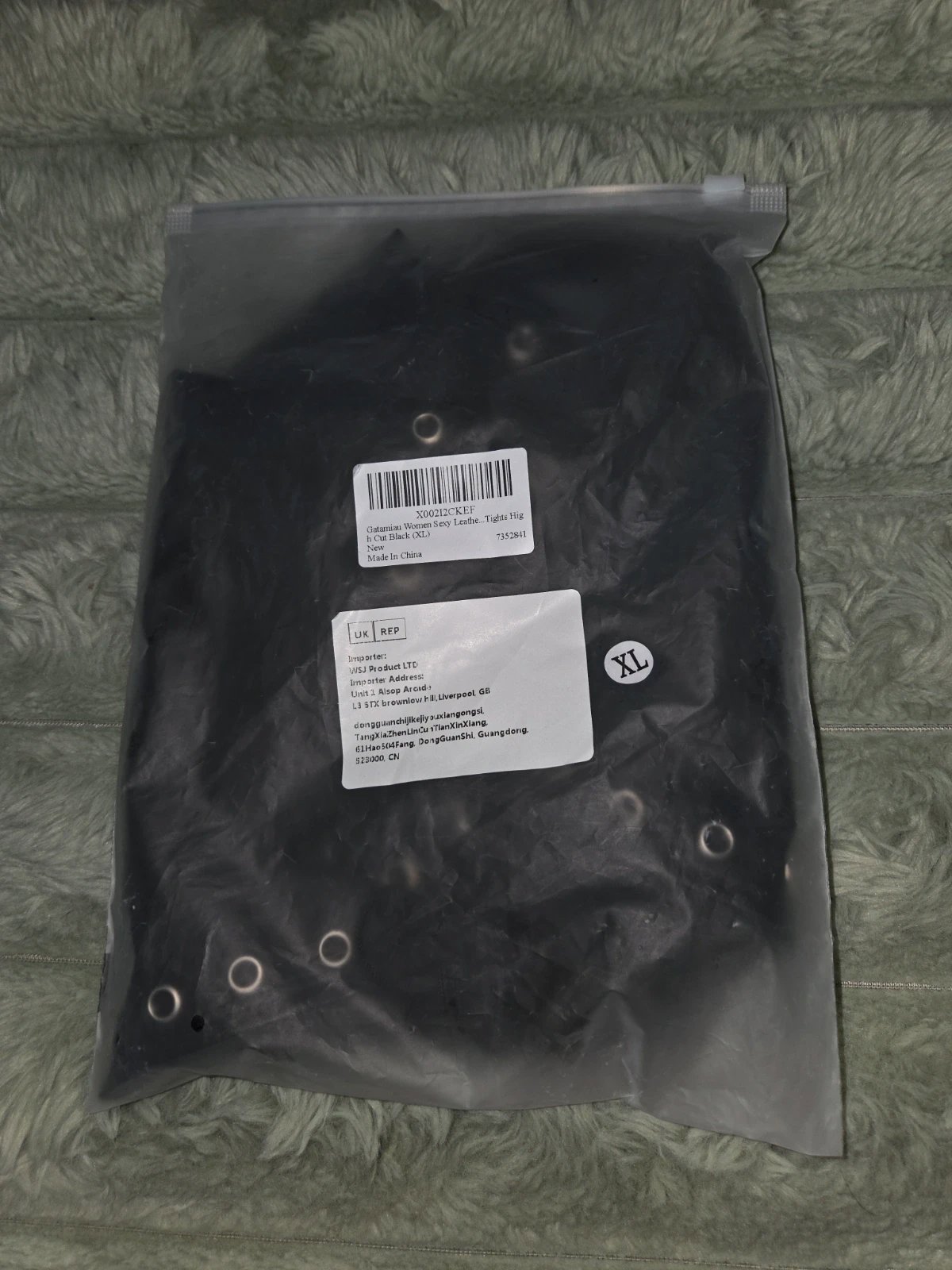Brand New Black Faux Leather Lace-Up Halter Bodysuit, Amazon, XL / UK 20-22, New condition — preloved on SilentSale®