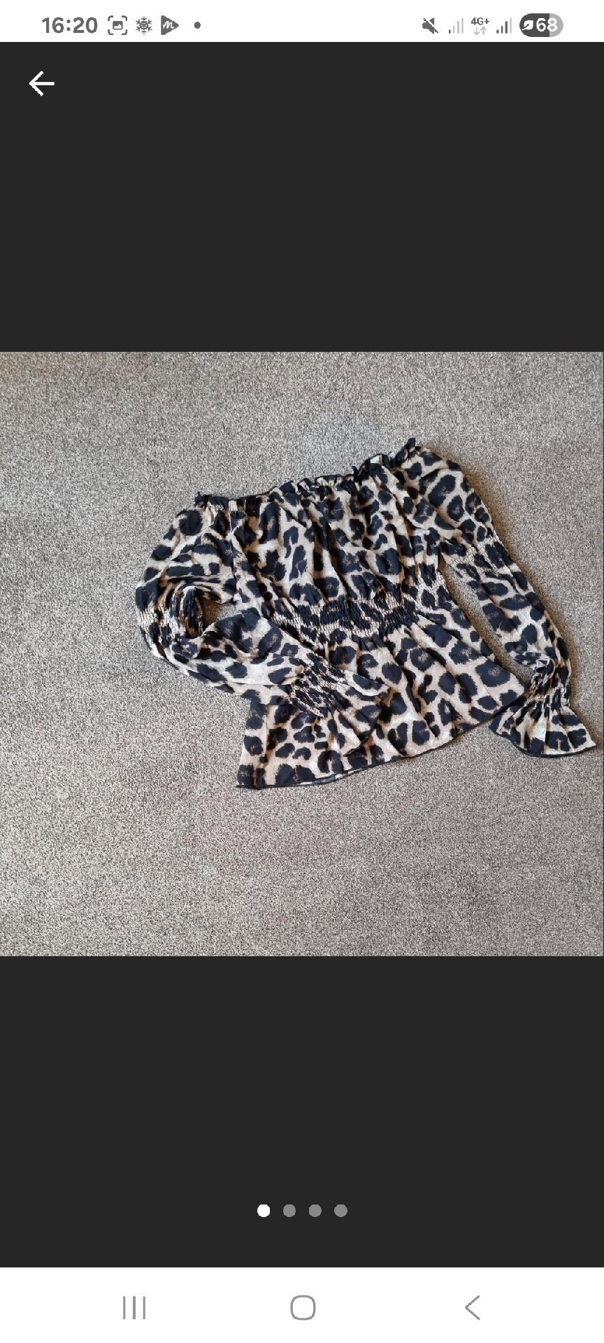 Leopard Print Long Sleeve Blouse, River Island, 14, New condition — preloved on SilentSale®