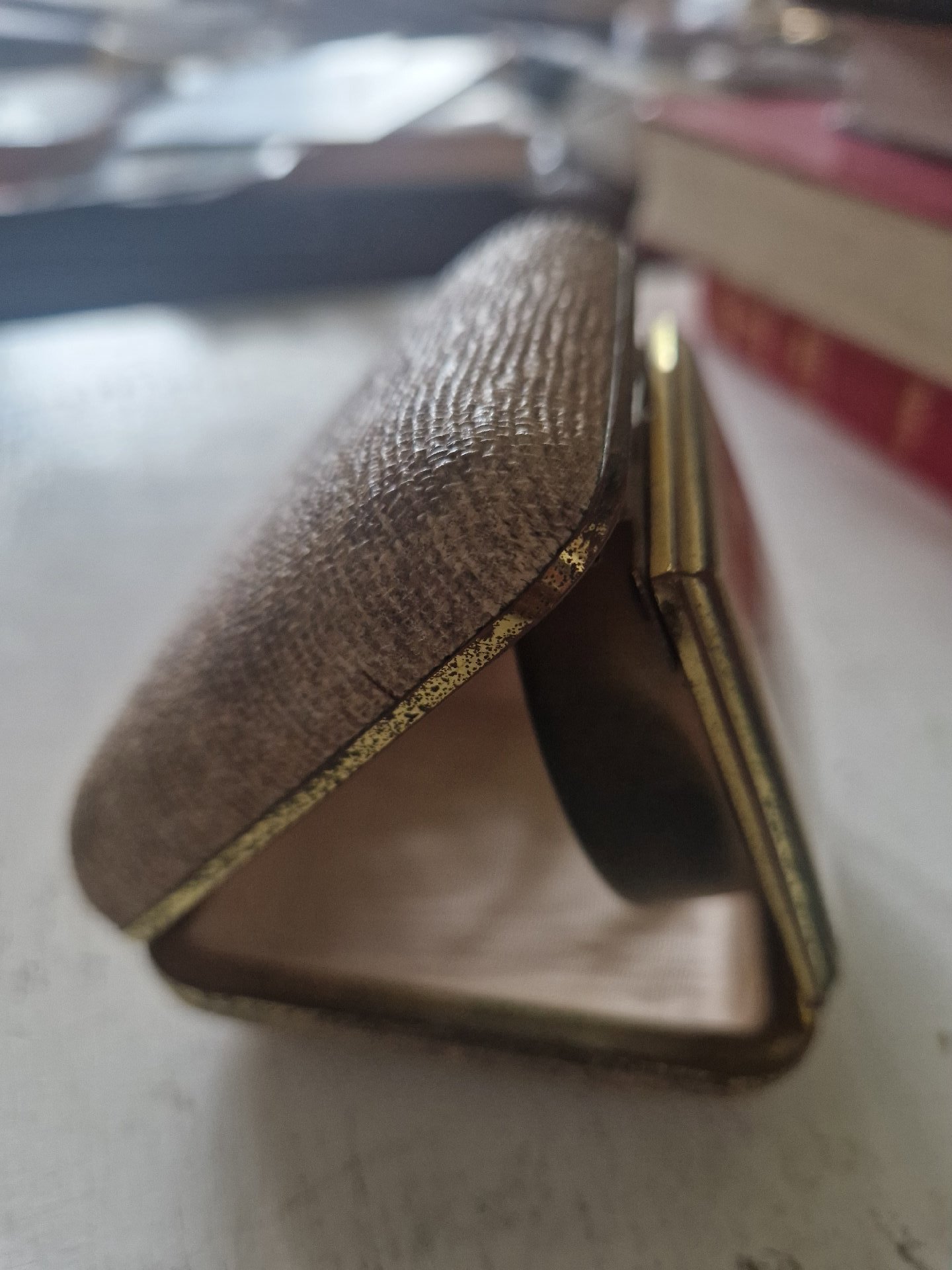 Brass travel alarm clock by Europa with mechanical jeweled movement, Europa, Small, Excellent condition — preloved on SilentSale®