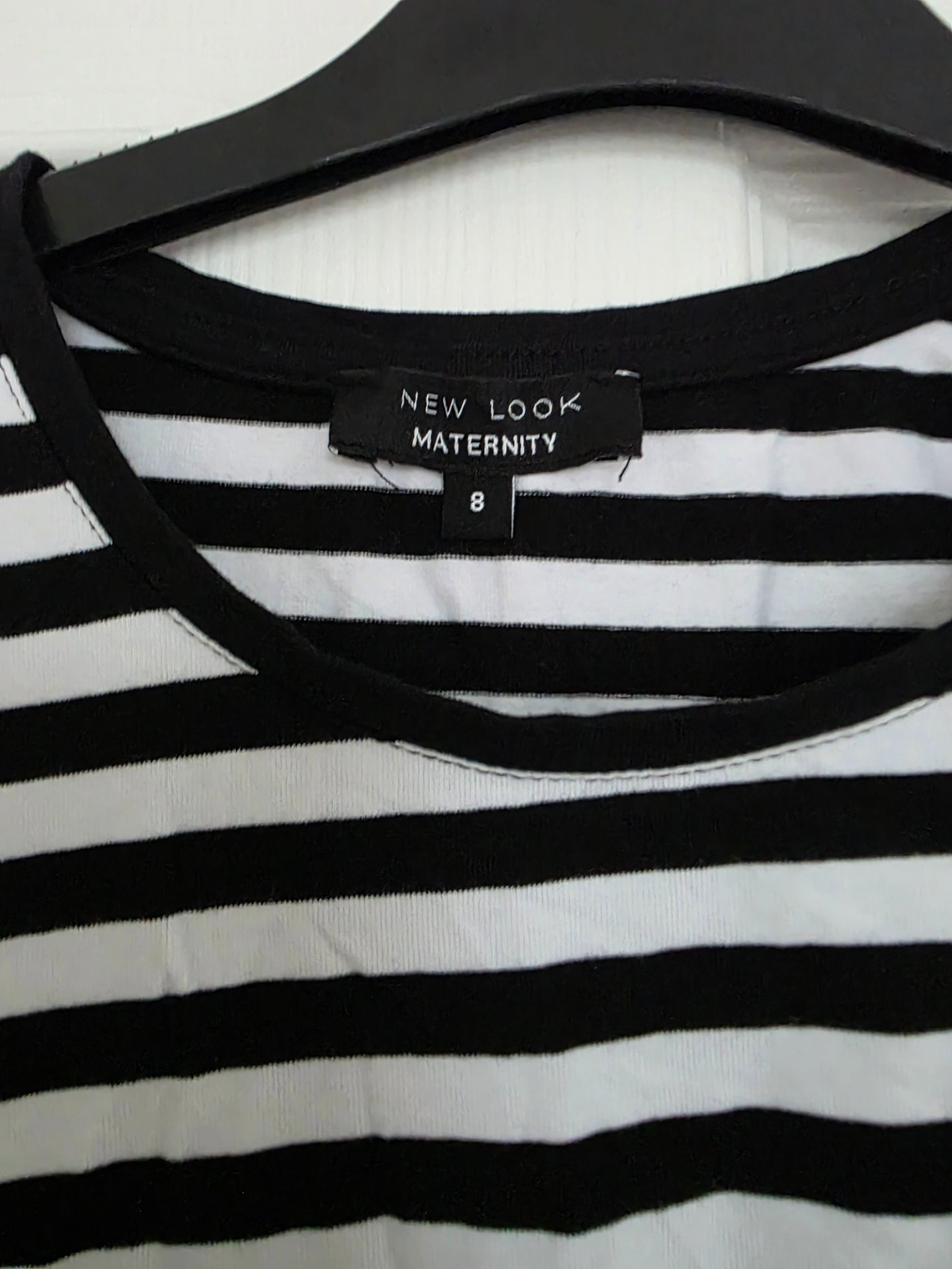 New Look Maternity Black & White Striped Dress, New Look, 8, Excellent condition — preloved on SilentSale®