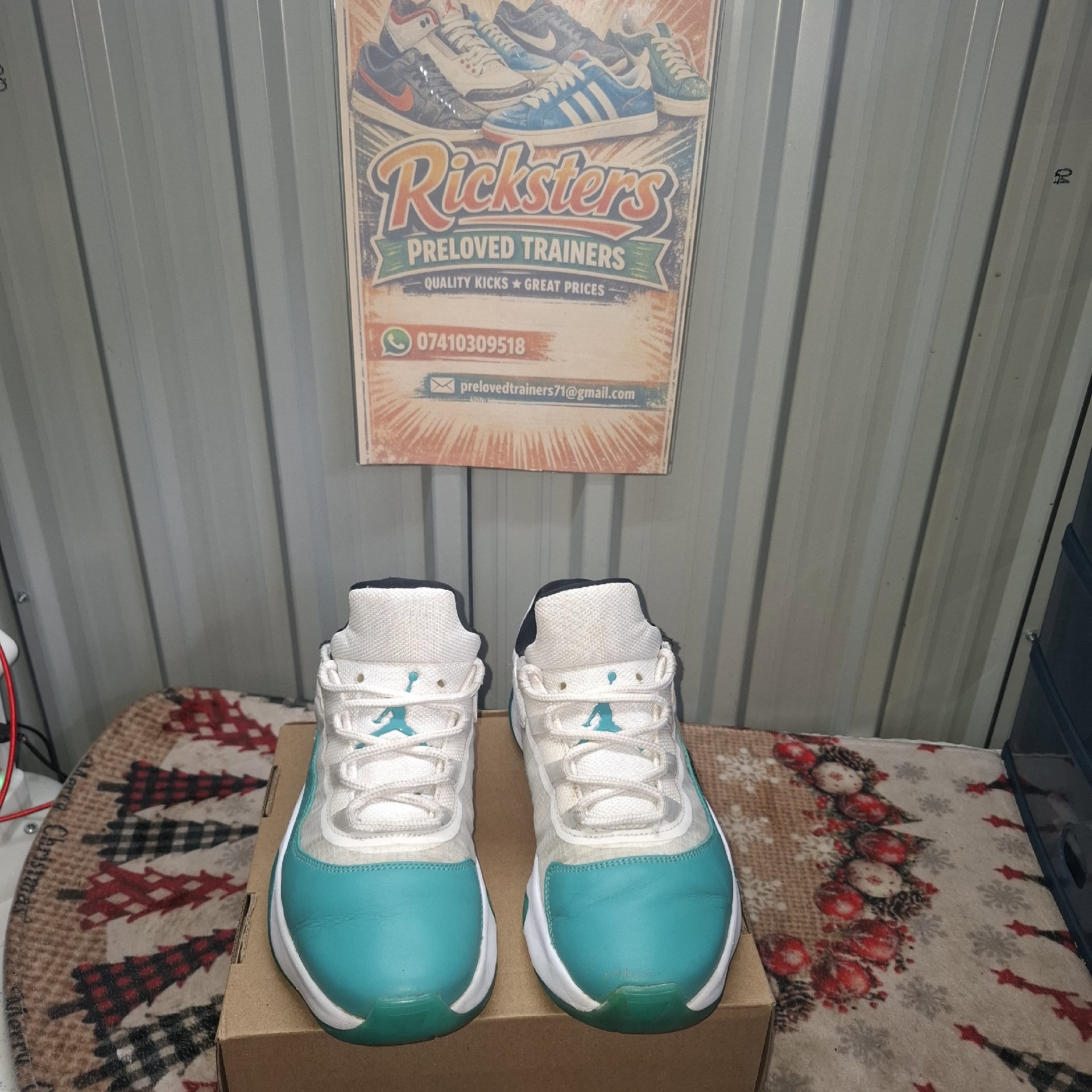 Nike Air Jordan 12 White Teal Trainers – Size 6, Nike, 6, Good condition — preloved on SilentSale®