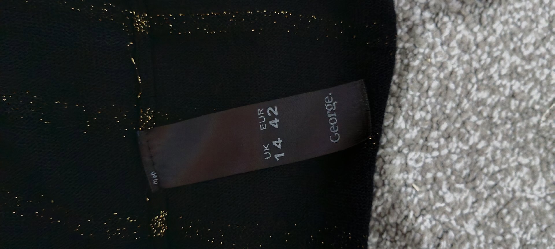 George Black and Gold Striped Dress – UK 14, George, 14, Excellent condition — preloved on SilentSale®
