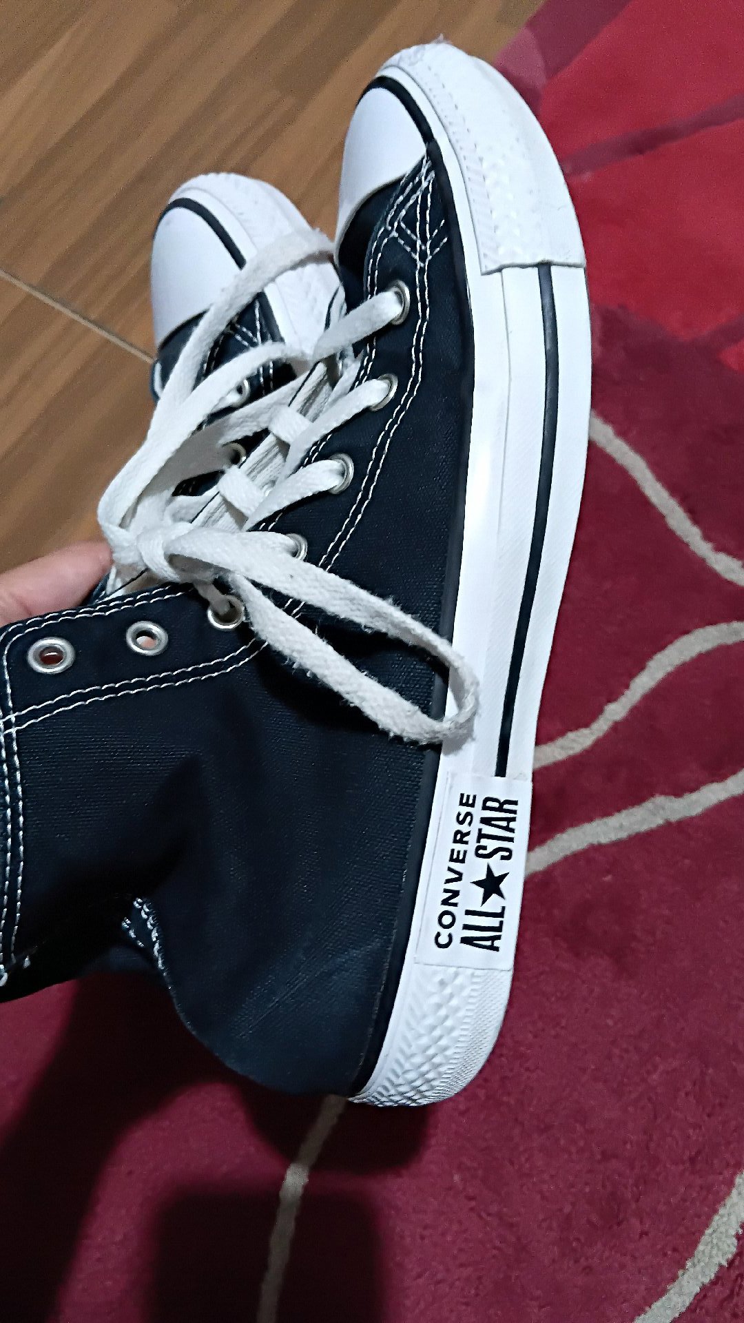 Converse Navy Canvas Chuck Taylor All Star High Top Trainers, Converse, 5, Good condition — preloved on SilentSale®