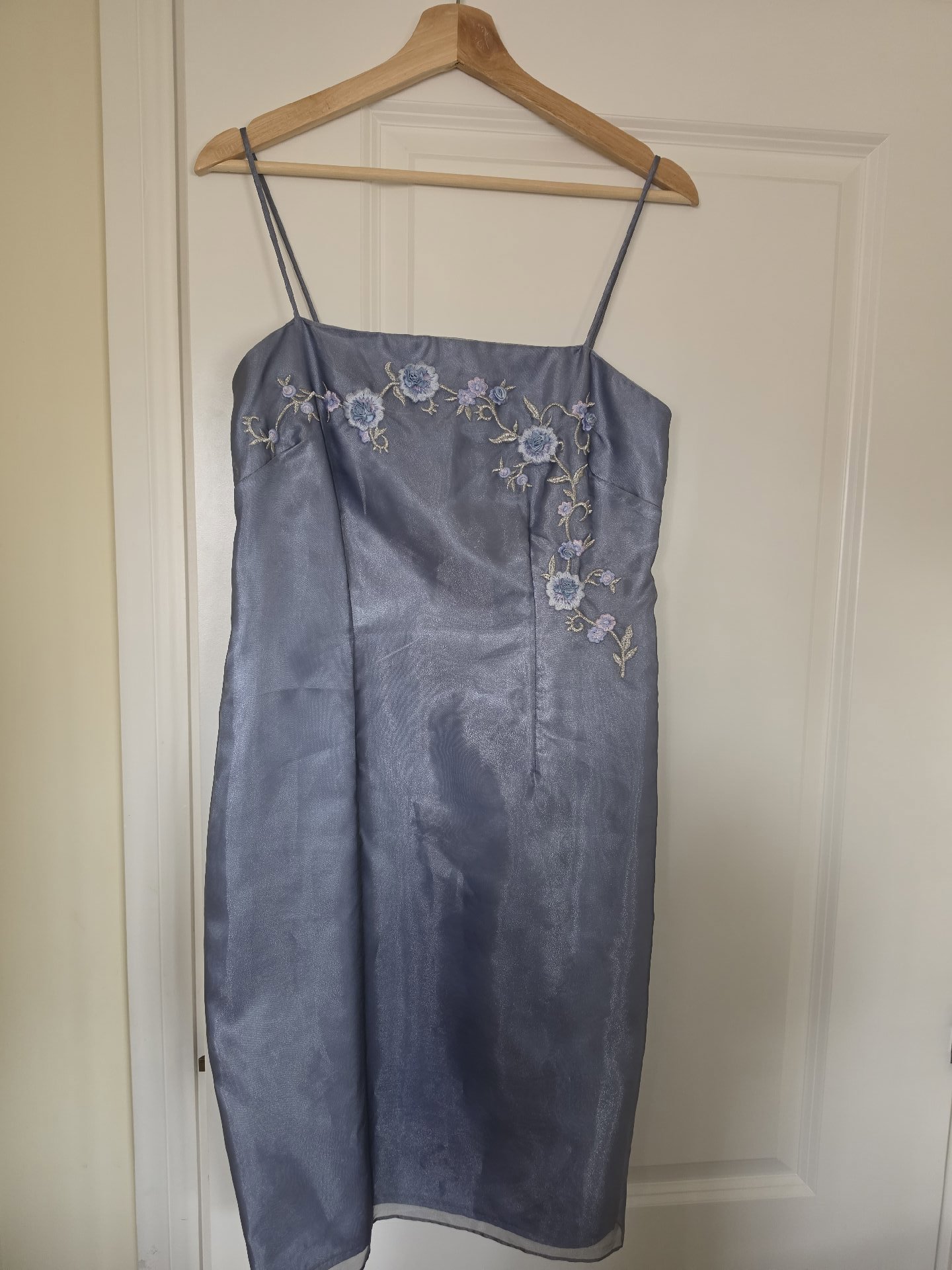 Etam Blue Embroidered Slip Dress – Size 12, Etam, 12, Like New condition — preloved on SilentSale®